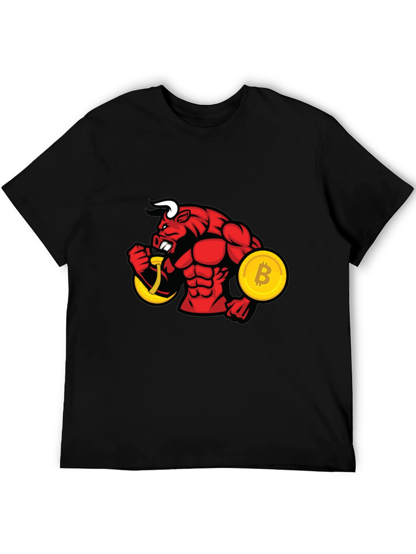 Bitcoin Bull Black T-Shirt - Crypto Investor Style