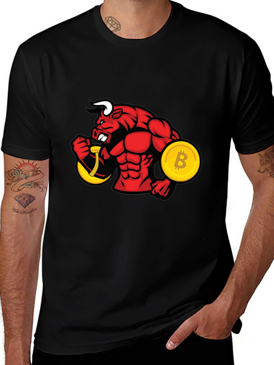 Bitcoin Bull Black T-Shirt - Crypto Investor Style
