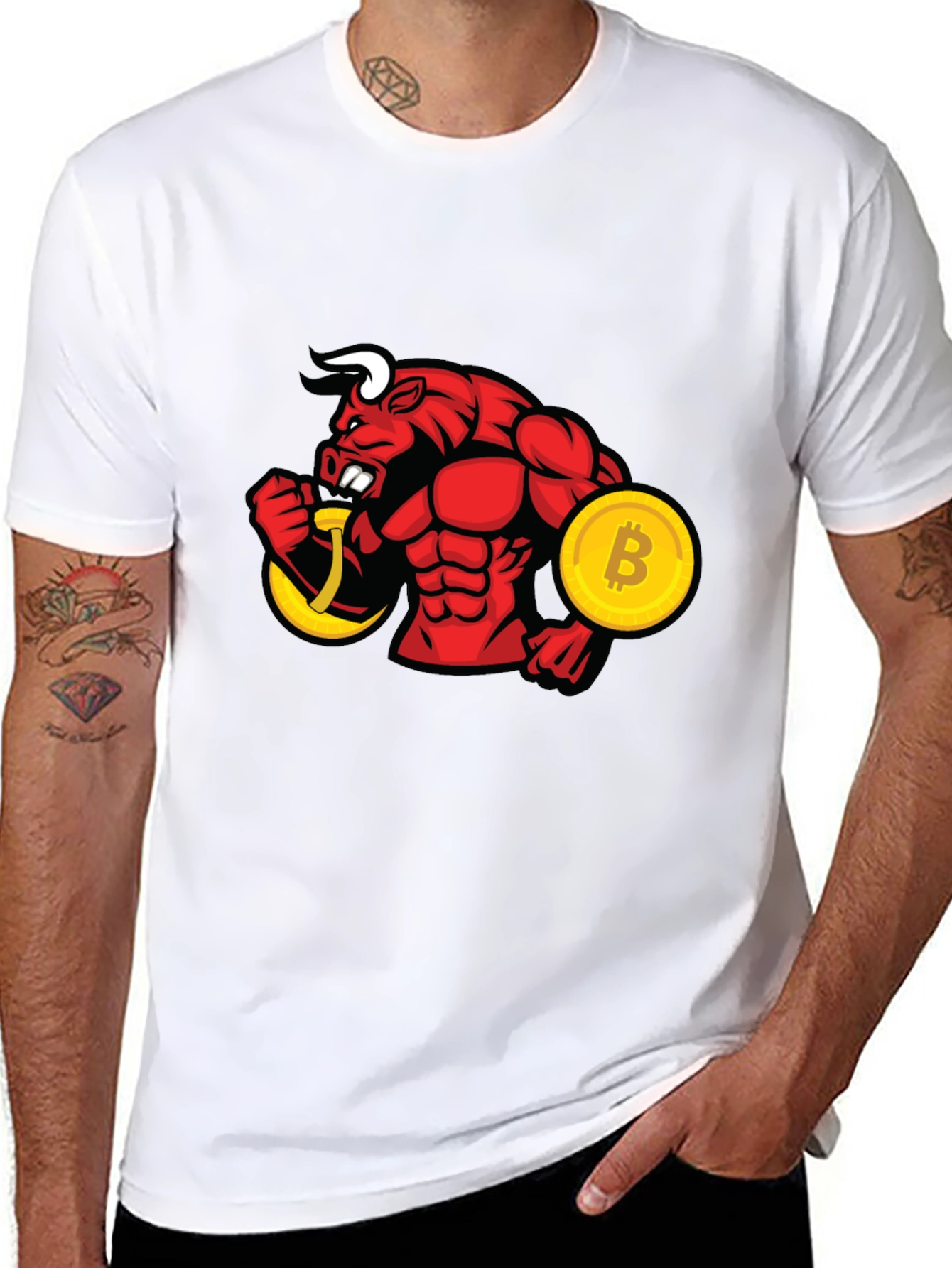 Bitcoin Bull Black T-Shirt - Crypto Investor Style