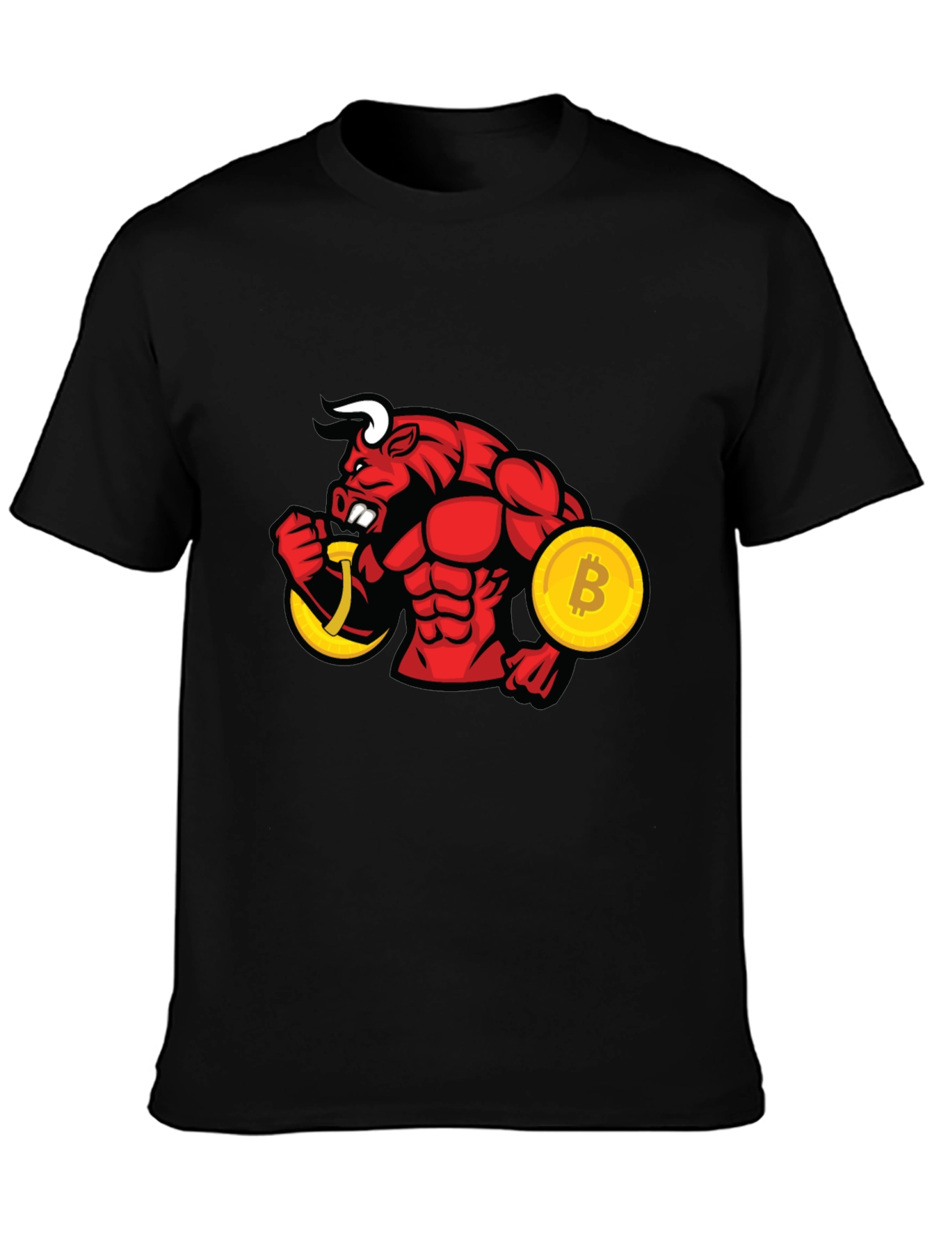 Bitcoin Bull Black T-Shirt - Crypto Investor Style