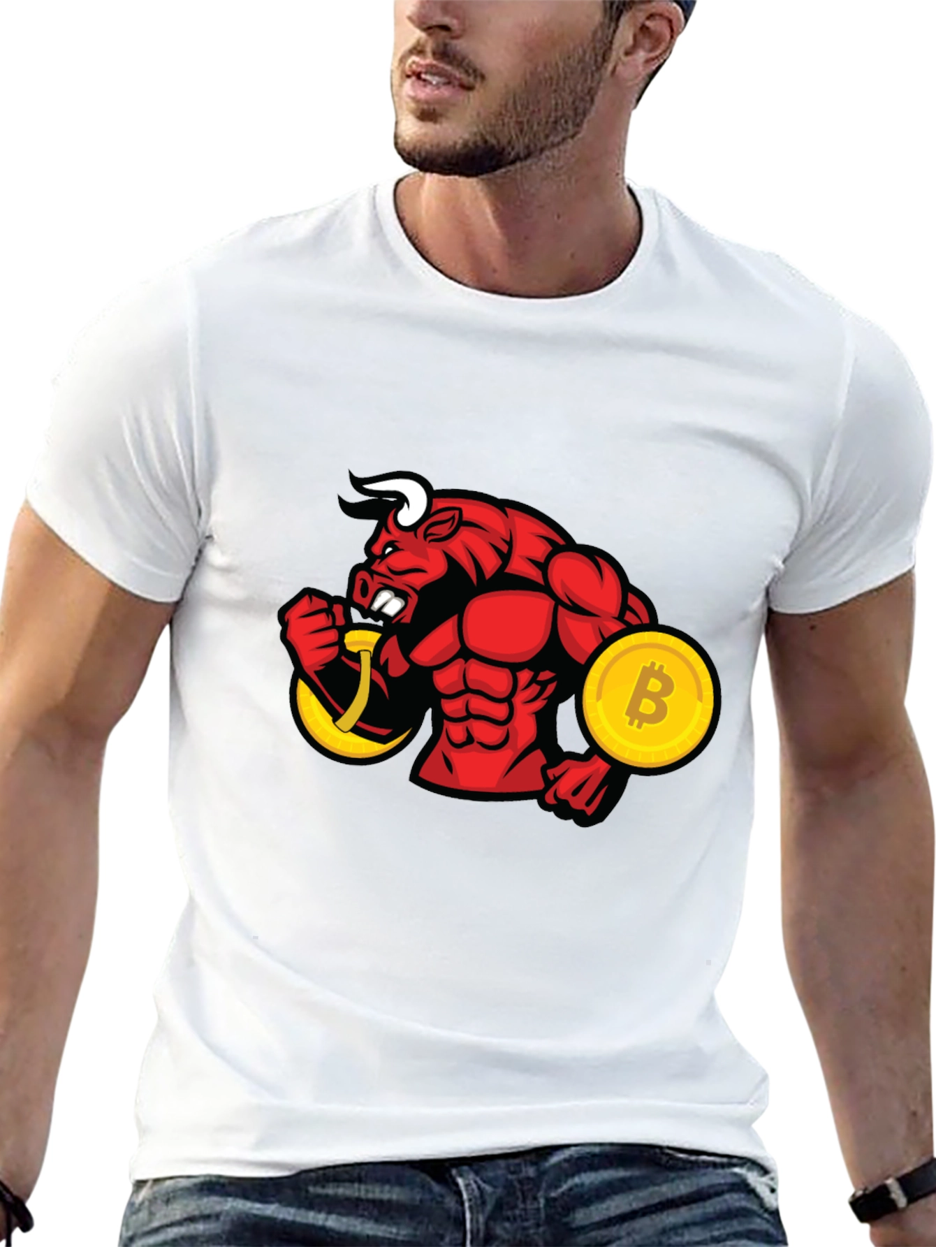 Bitcoin Bull Black T-Shirt - Crypto Investor Style