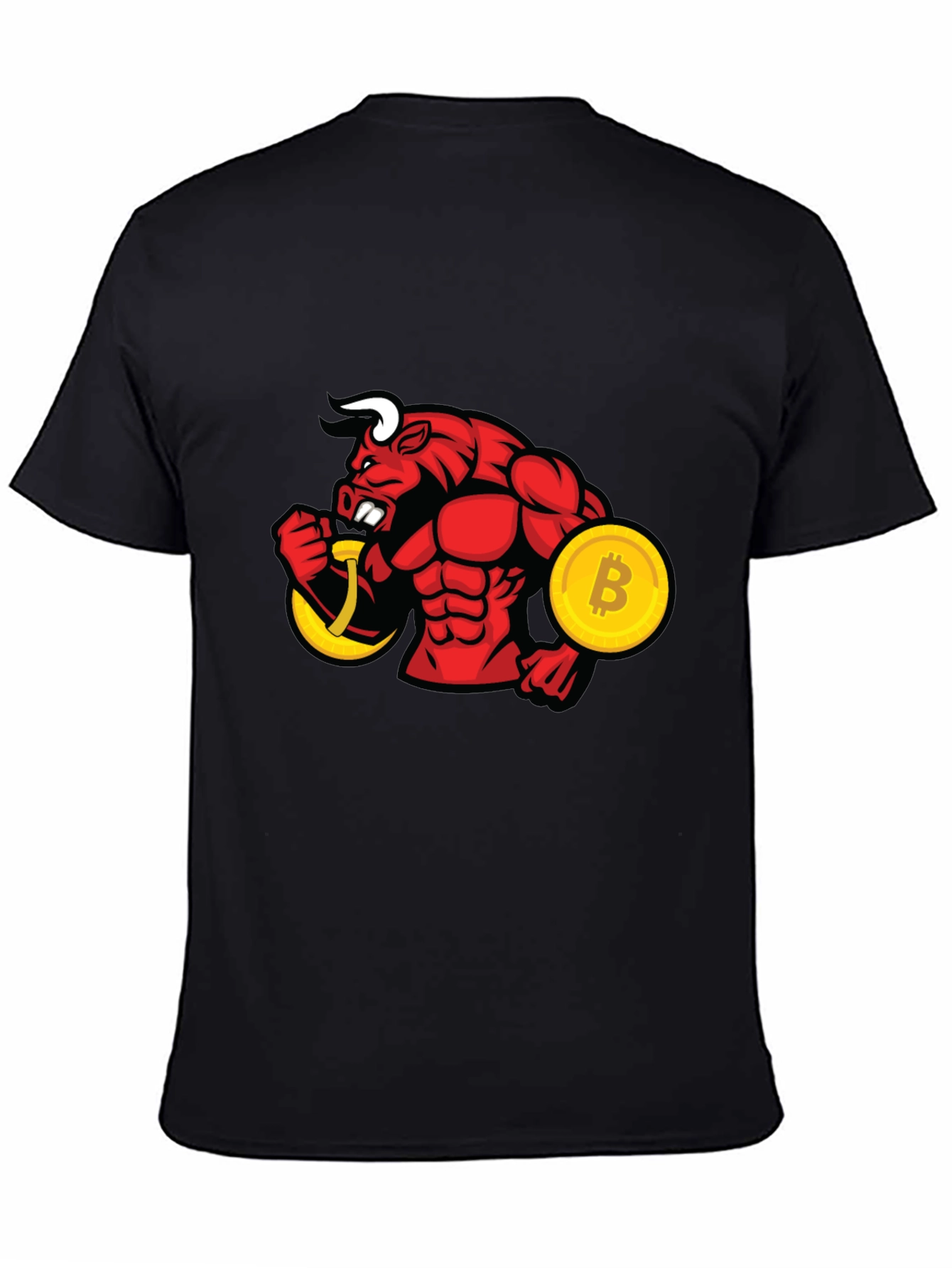 Bitcoin Bull Black T-Shirt - Crypto Investor Style