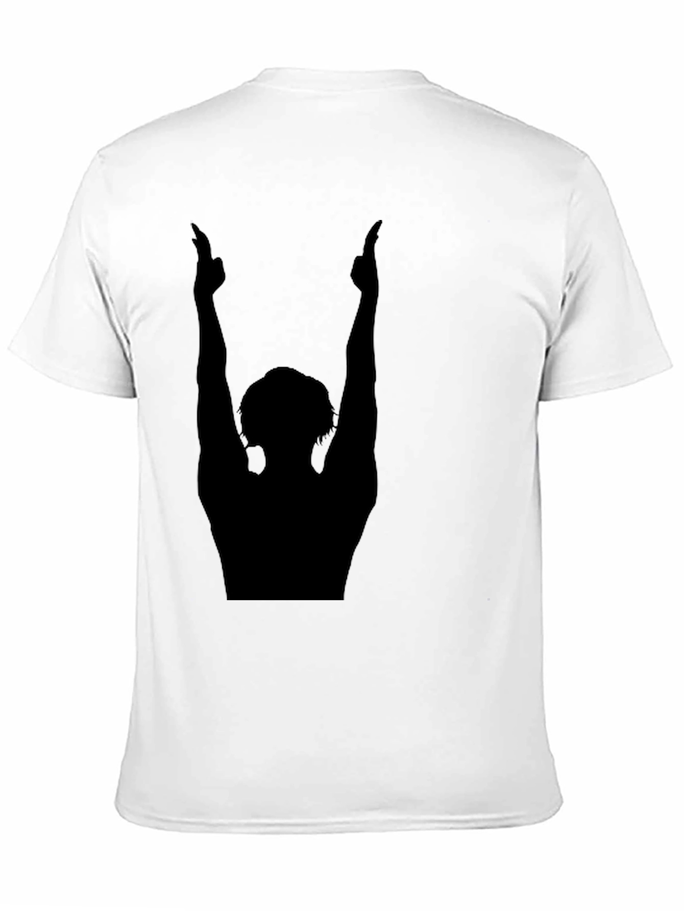 Silhouette Graphic Print Black Crew Neck Tee
