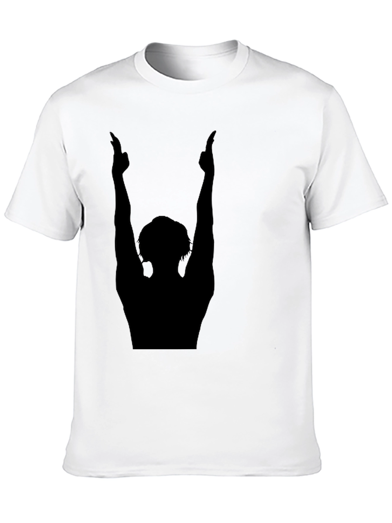 Silhouette Graphic Print Black Crew Neck Tee