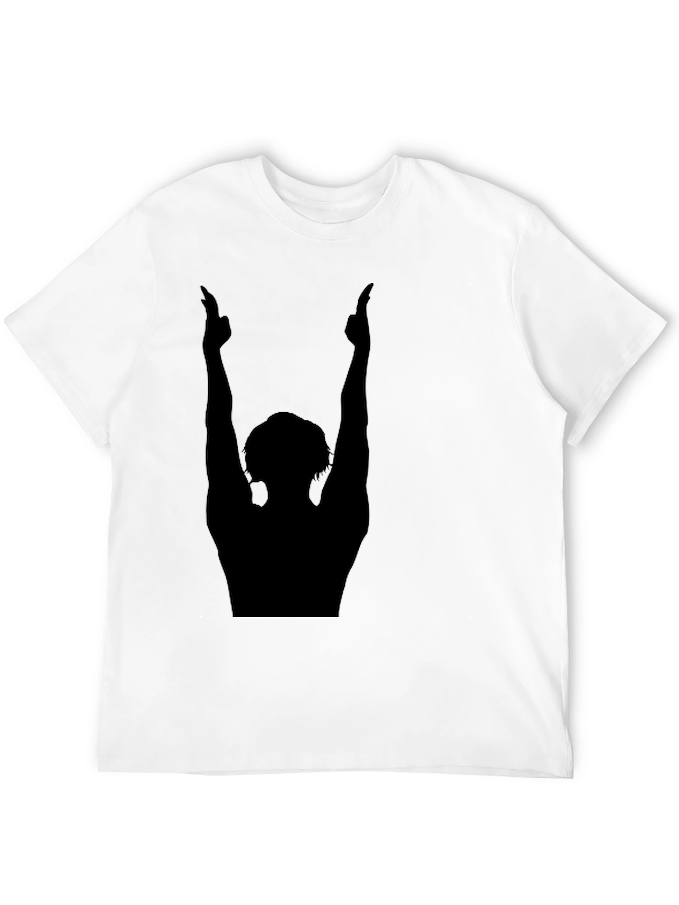 Silhouette Graphic Print Black Crew Neck Tee
