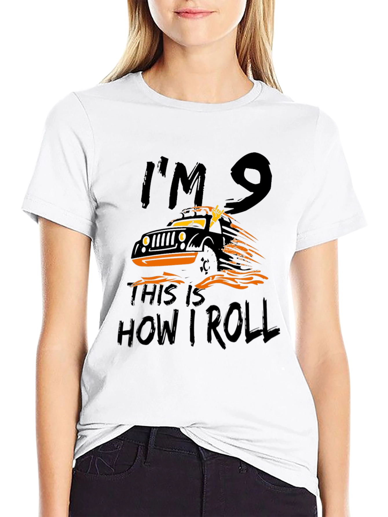 Im 9 This is How I Roll Black T-Shirt