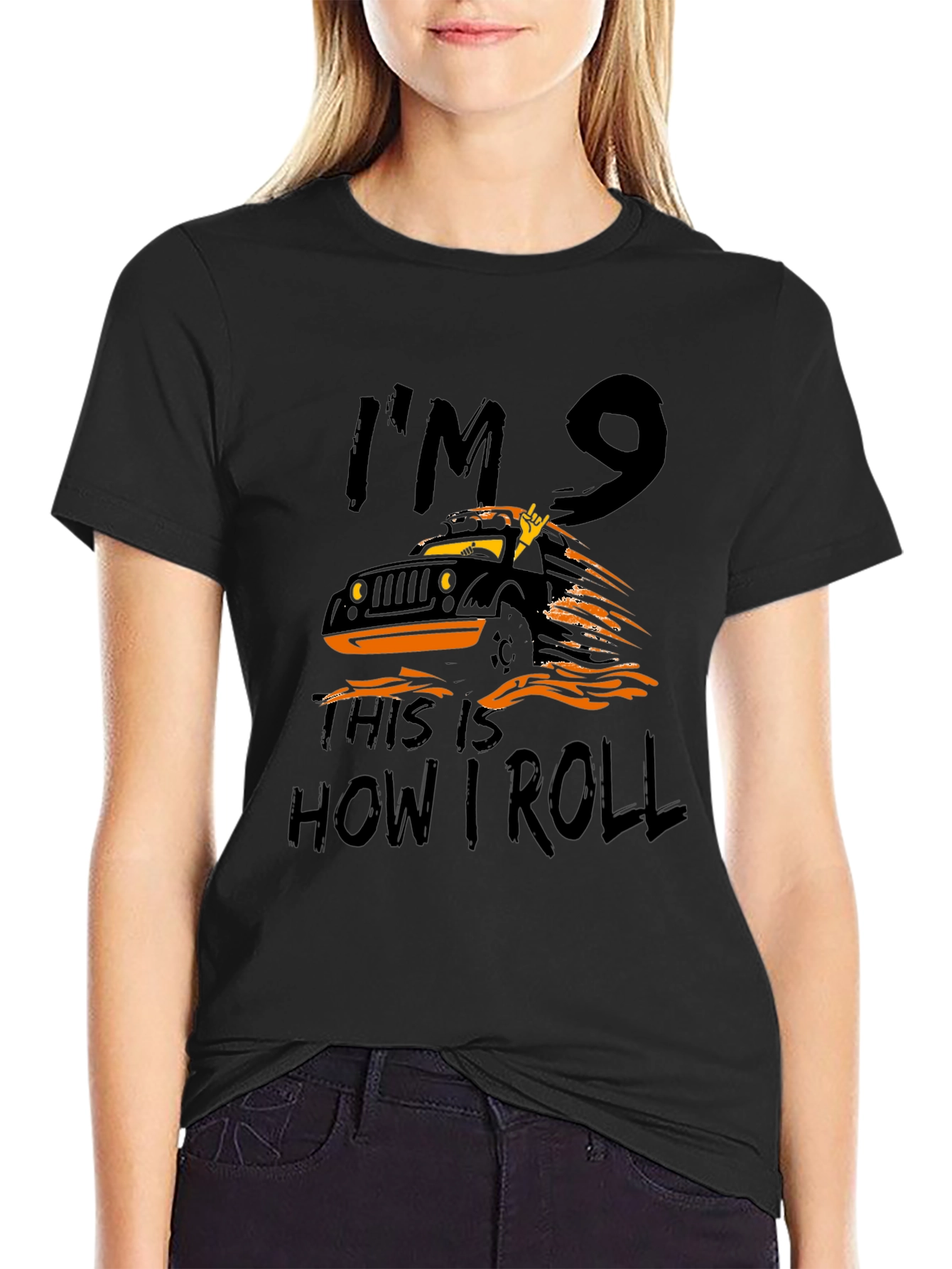 Im 9 This is How I Roll Black T-Shirt