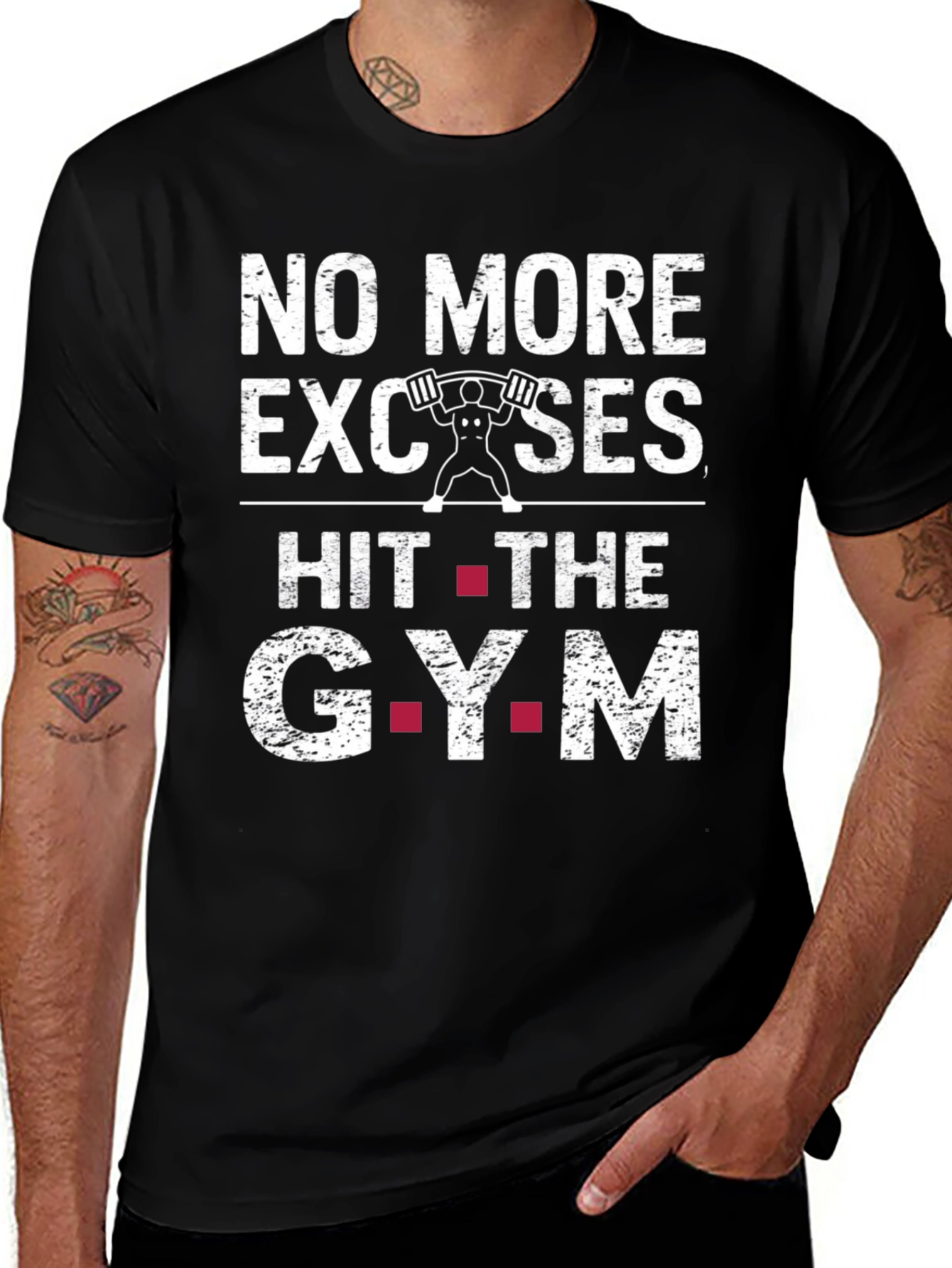 No More Excuses Gym T-Shirt Workout Tee