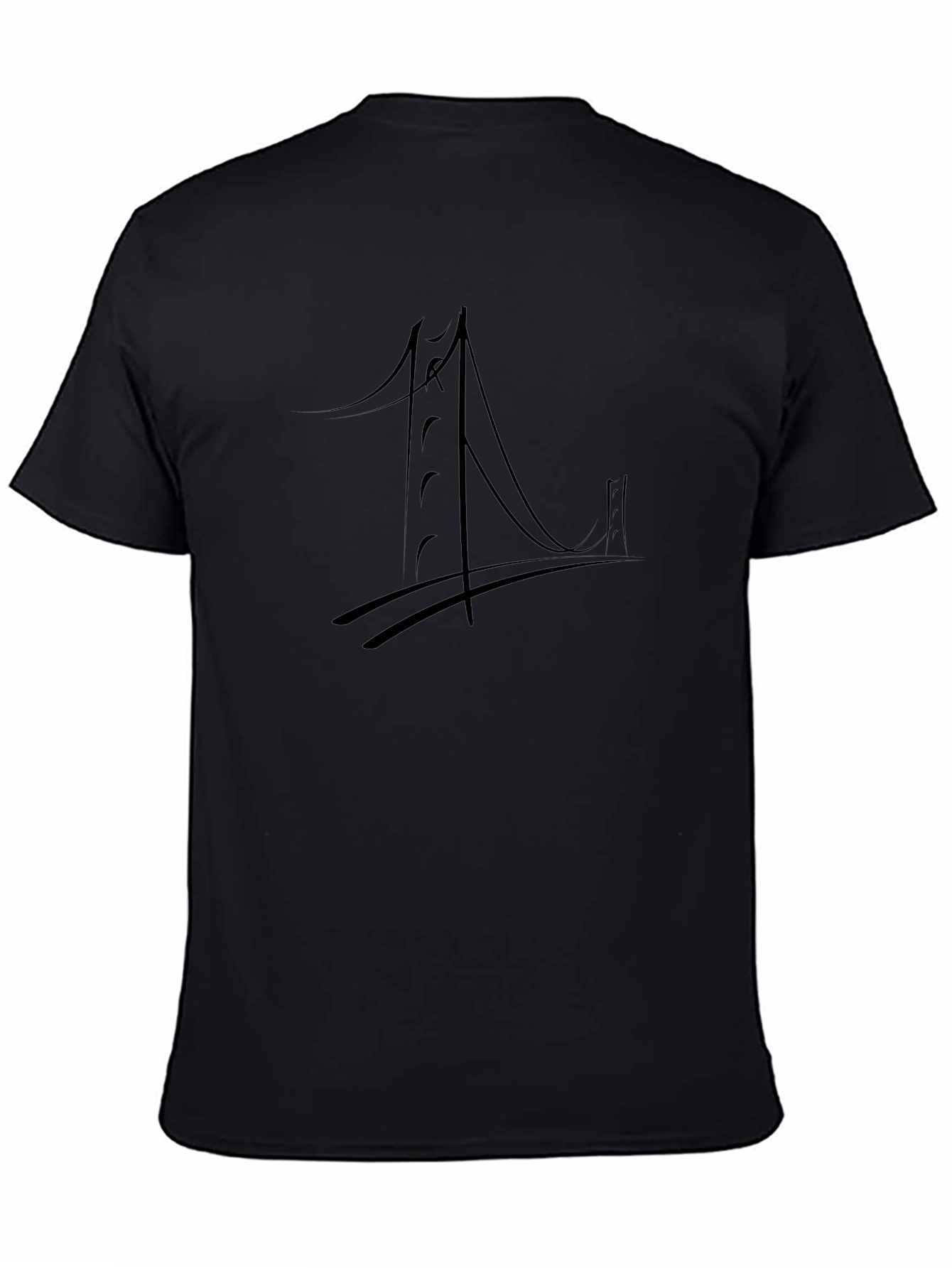Golden Gate Bridge Mens Black T-Shirt