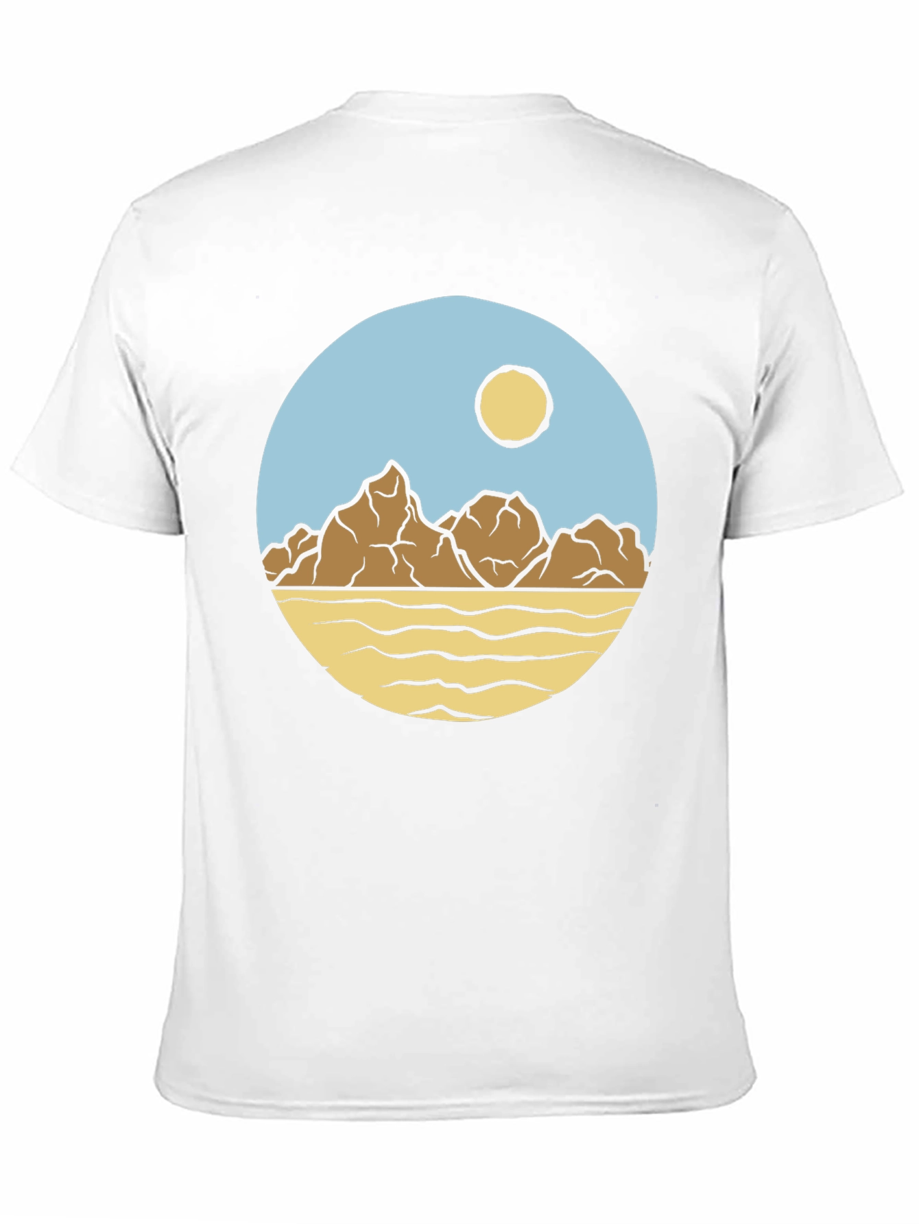 Mountainscape Graphic Print Crew Neck T-Shirt