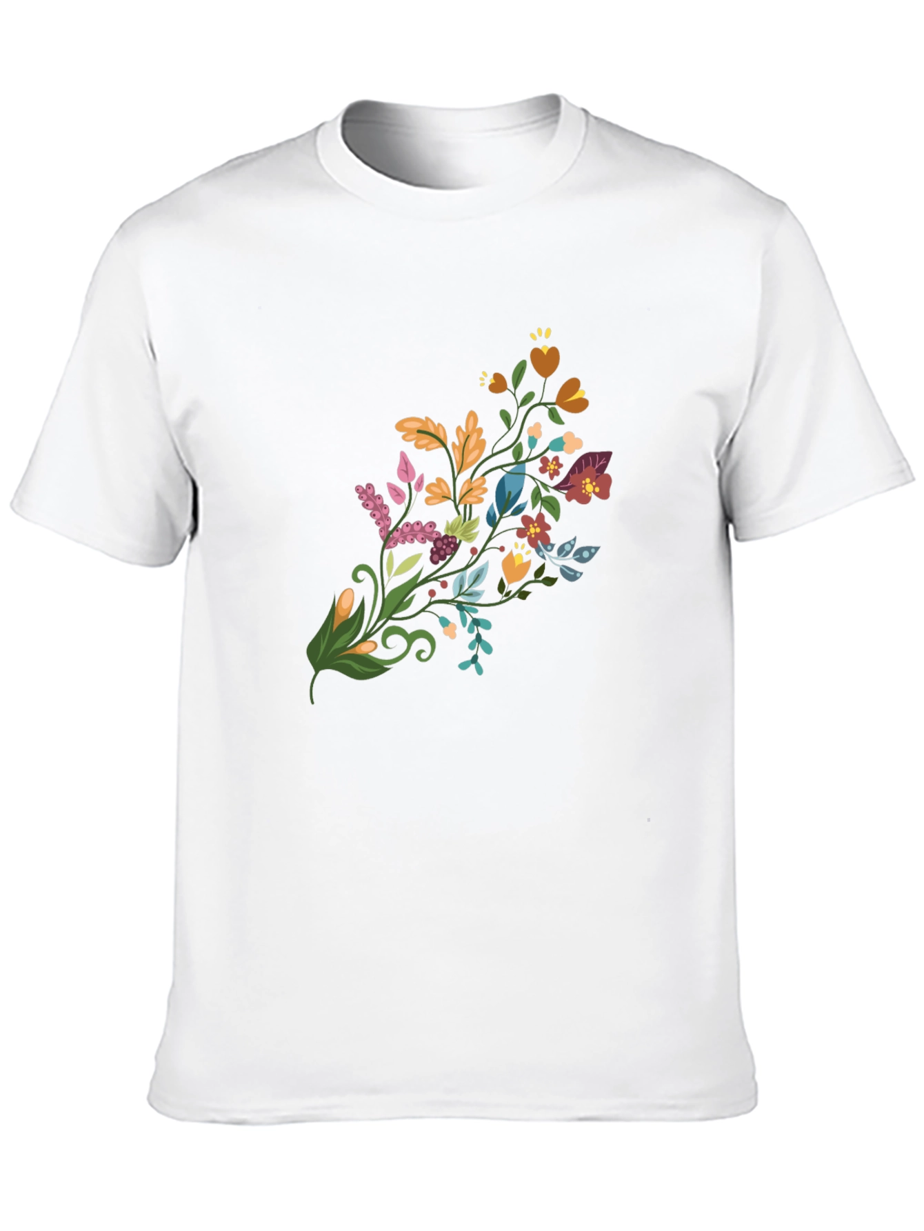 Floral Bouquet Graphic Black T-Shirt