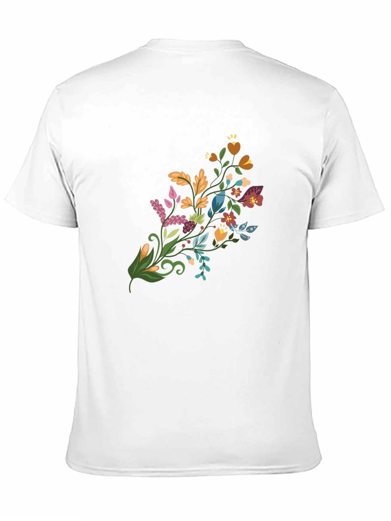 Floral Bouquet Graphic Black T-Shirt