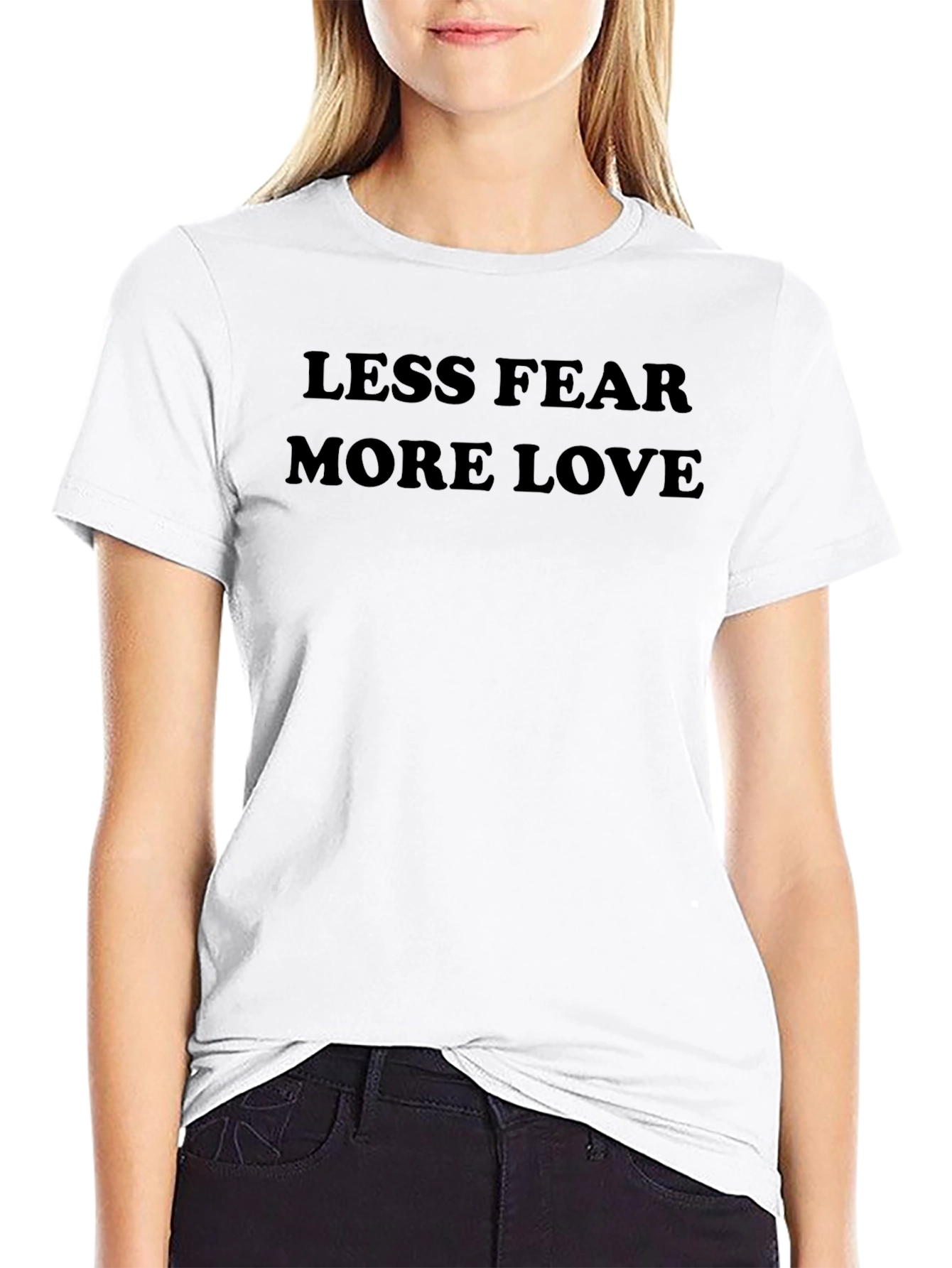 Less Fear More Love Graphic Tee - Black