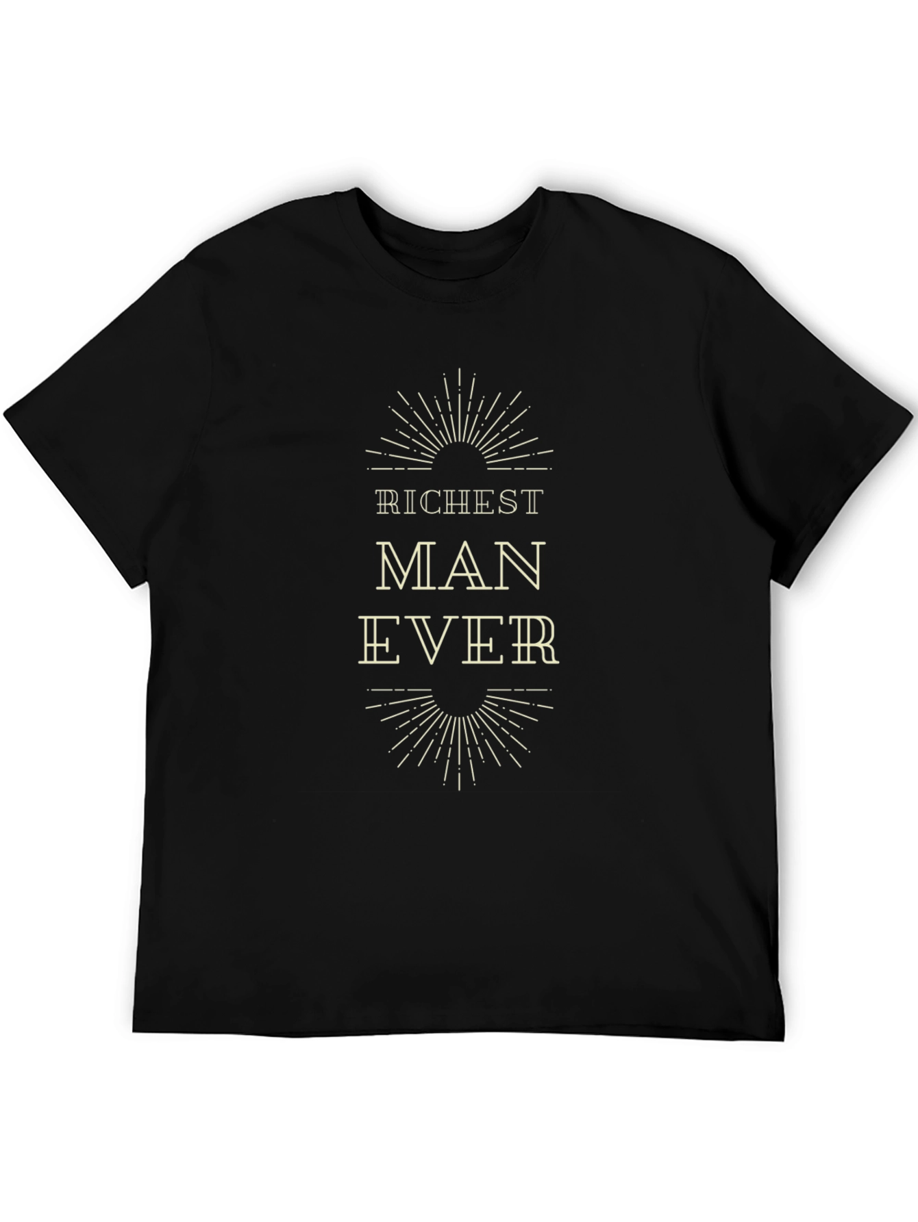 Richest Man Ever T-Shirt | Black Graphic Tee
