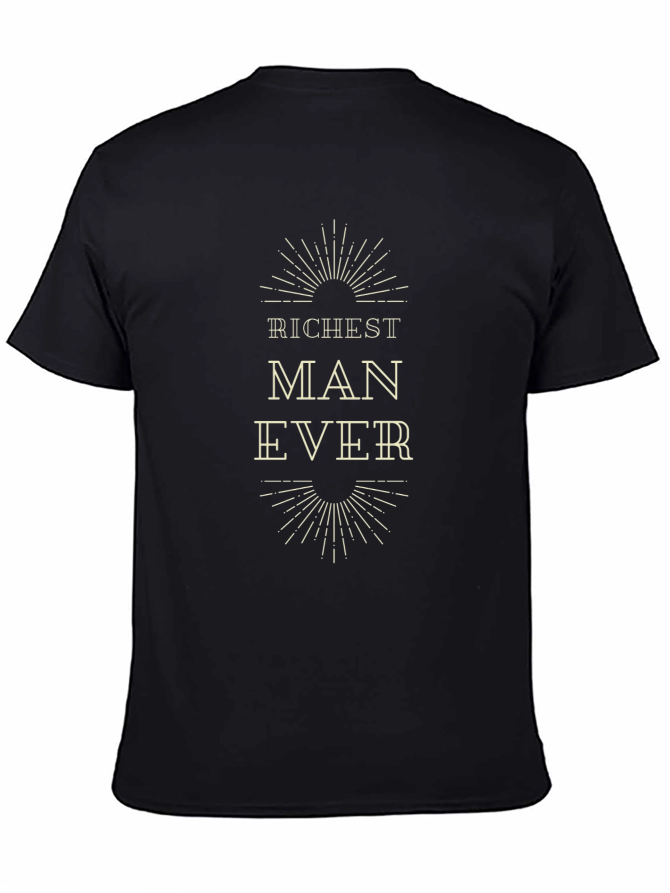 Richest Man Ever T-Shirt | Black Graphic Tee