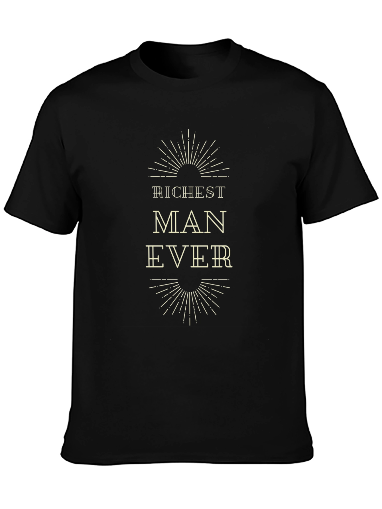 Richest Man Ever T-Shirt | Black Graphic Tee