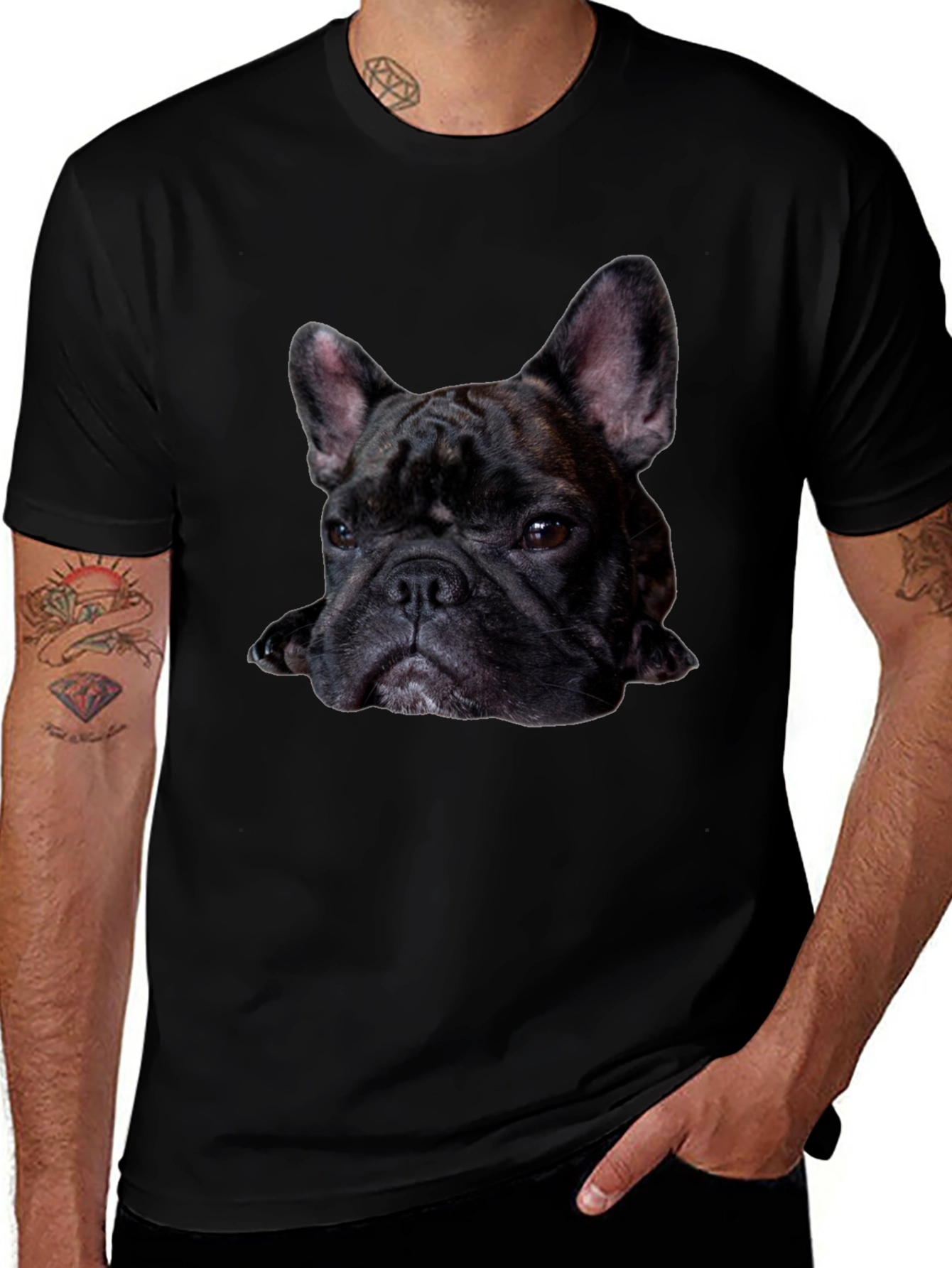French Bulldog Graphic Tee - Black T-Shirt