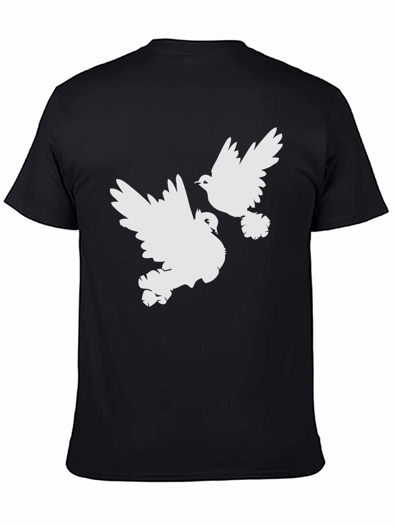 Doves Graphic Tee - Black Cotton Comfort