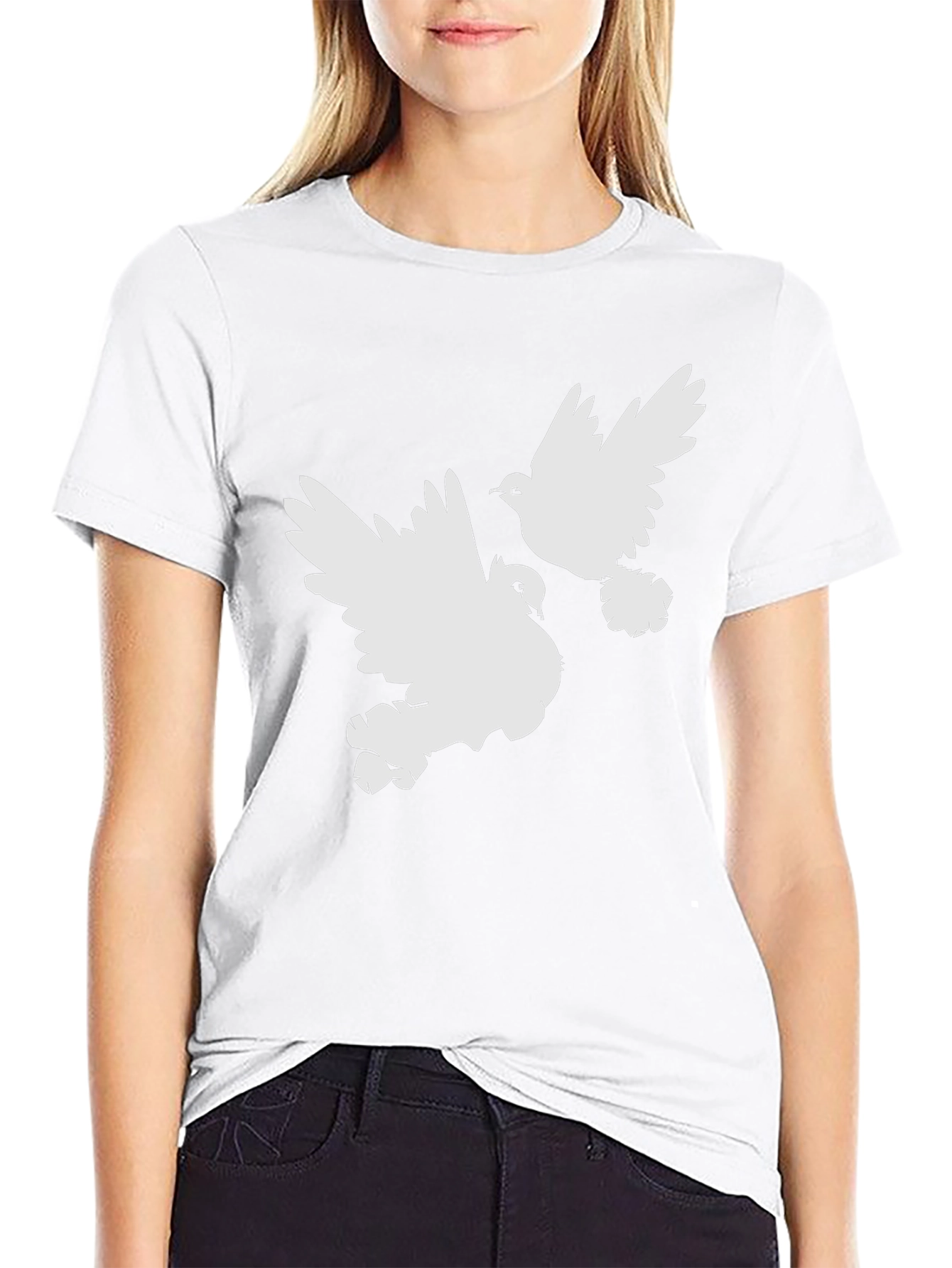 Doves Graphic Tee - Black Cotton Comfort