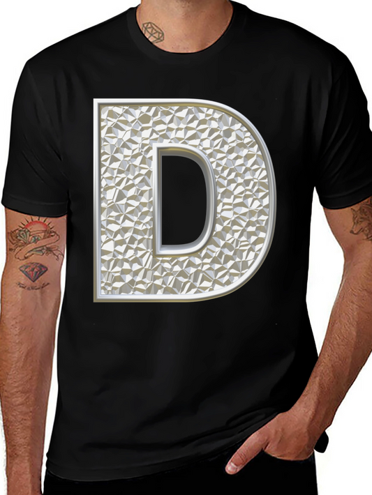 Letter D Graphic Print T-Shirt