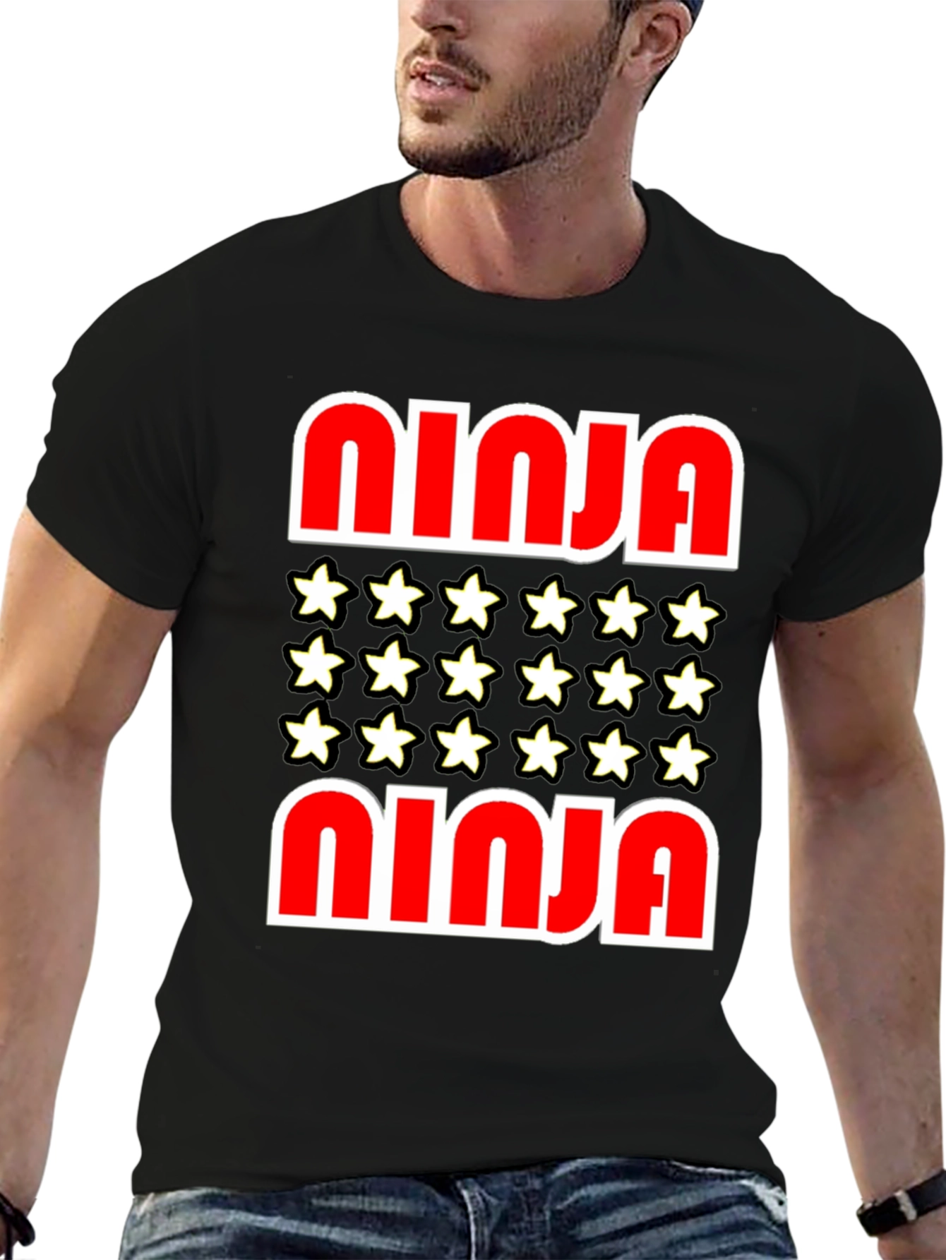 Ninja Star Graphic Tee - Stylish Cotton Blend Shirt