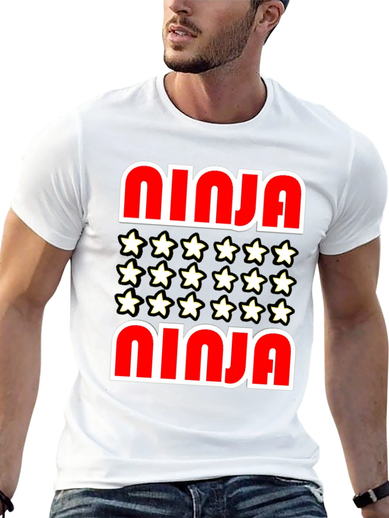 Ninja Star Graphic Tee - Stylish Cotton Blend Shirt
