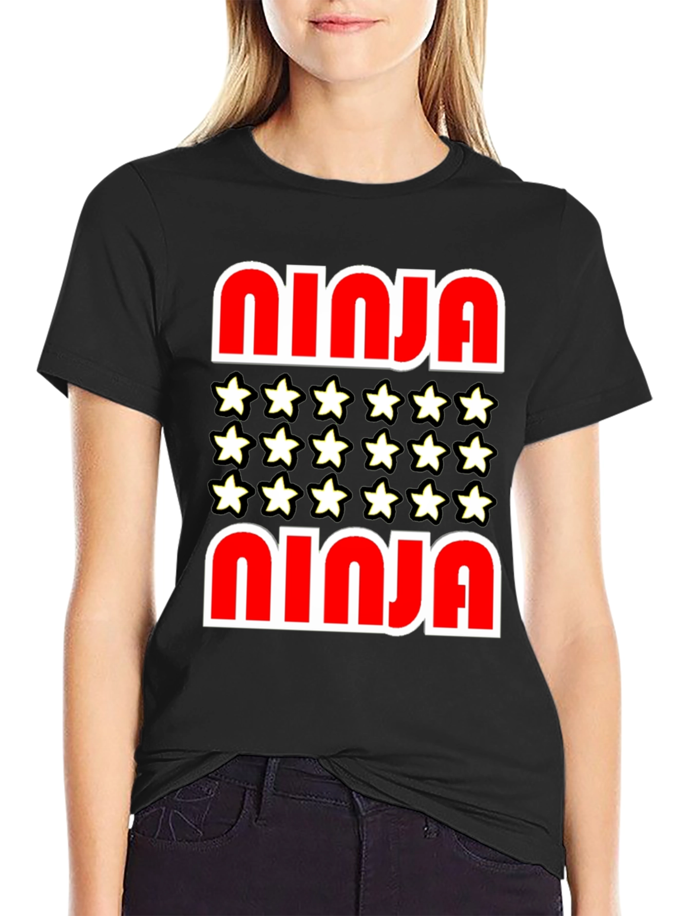 Ninja Star Graphic Tee - Stylish Cotton Blend Shirt