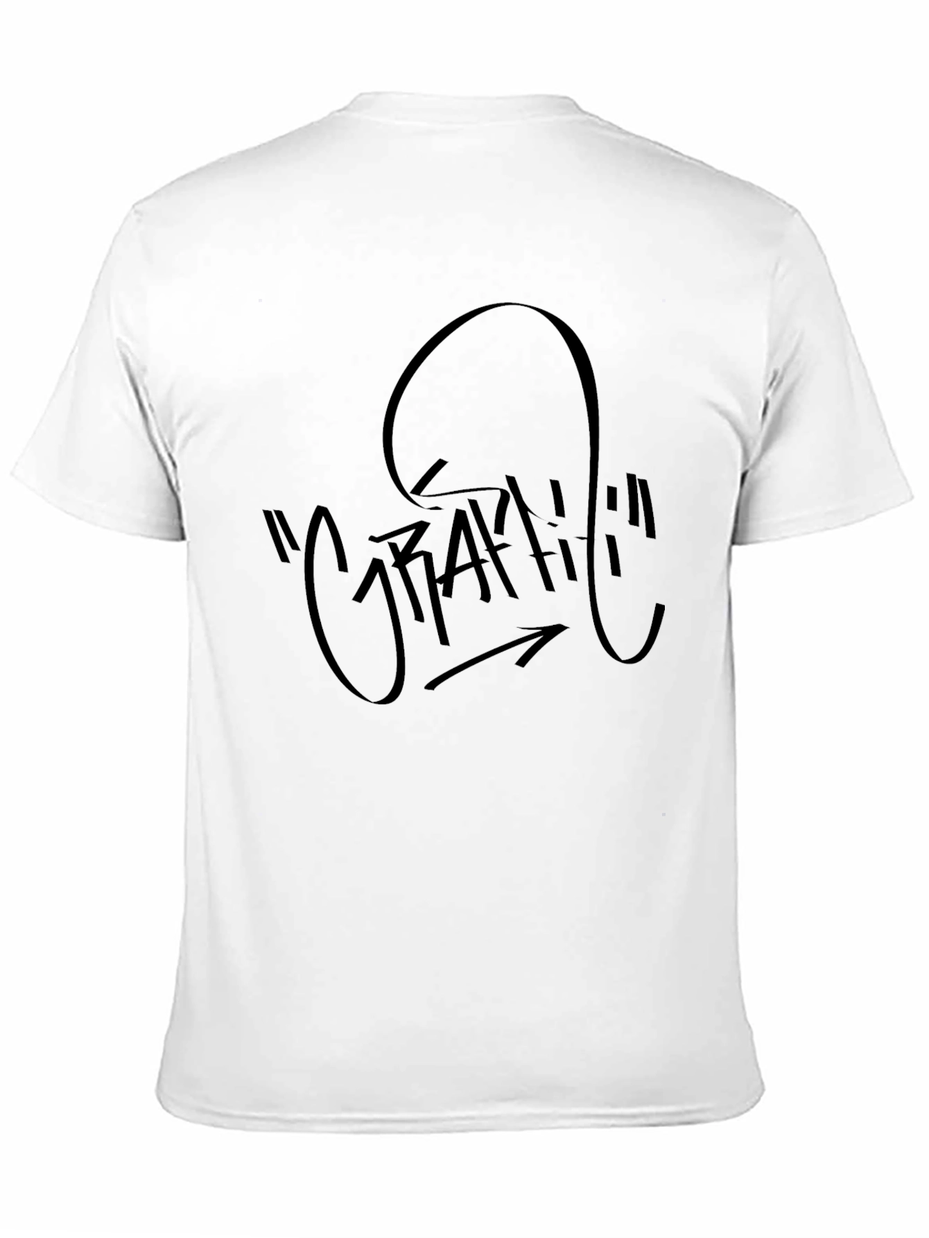 Mens Black Graffiti Graphic Print T-Shirt