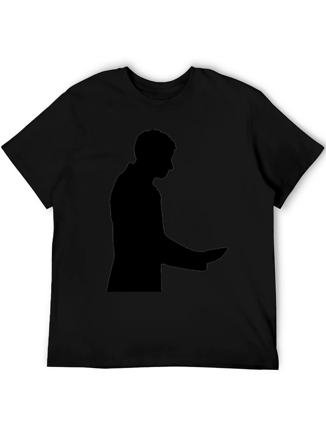 Silhouette Graphic Tee - Soft Black Cotton