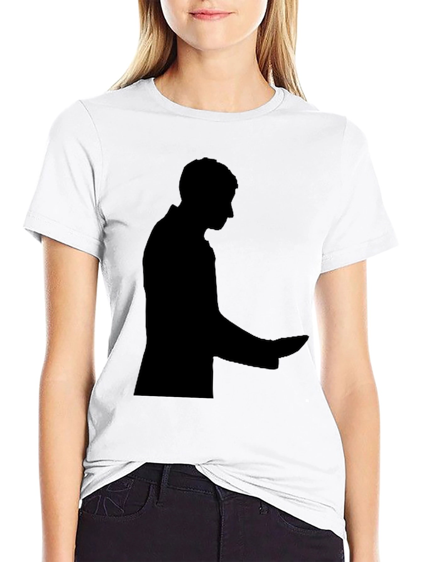 Silhouette Graphic Tee - Soft Black Cotton