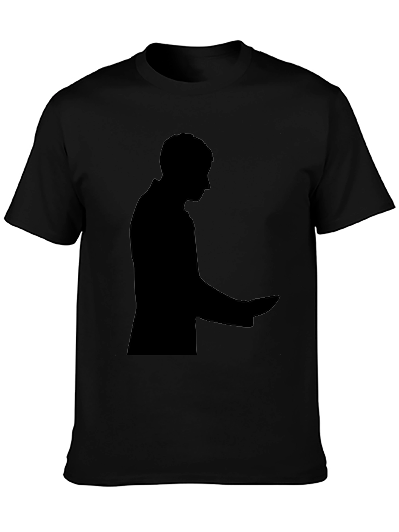 Silhouette Graphic Tee - Soft Black Cotton