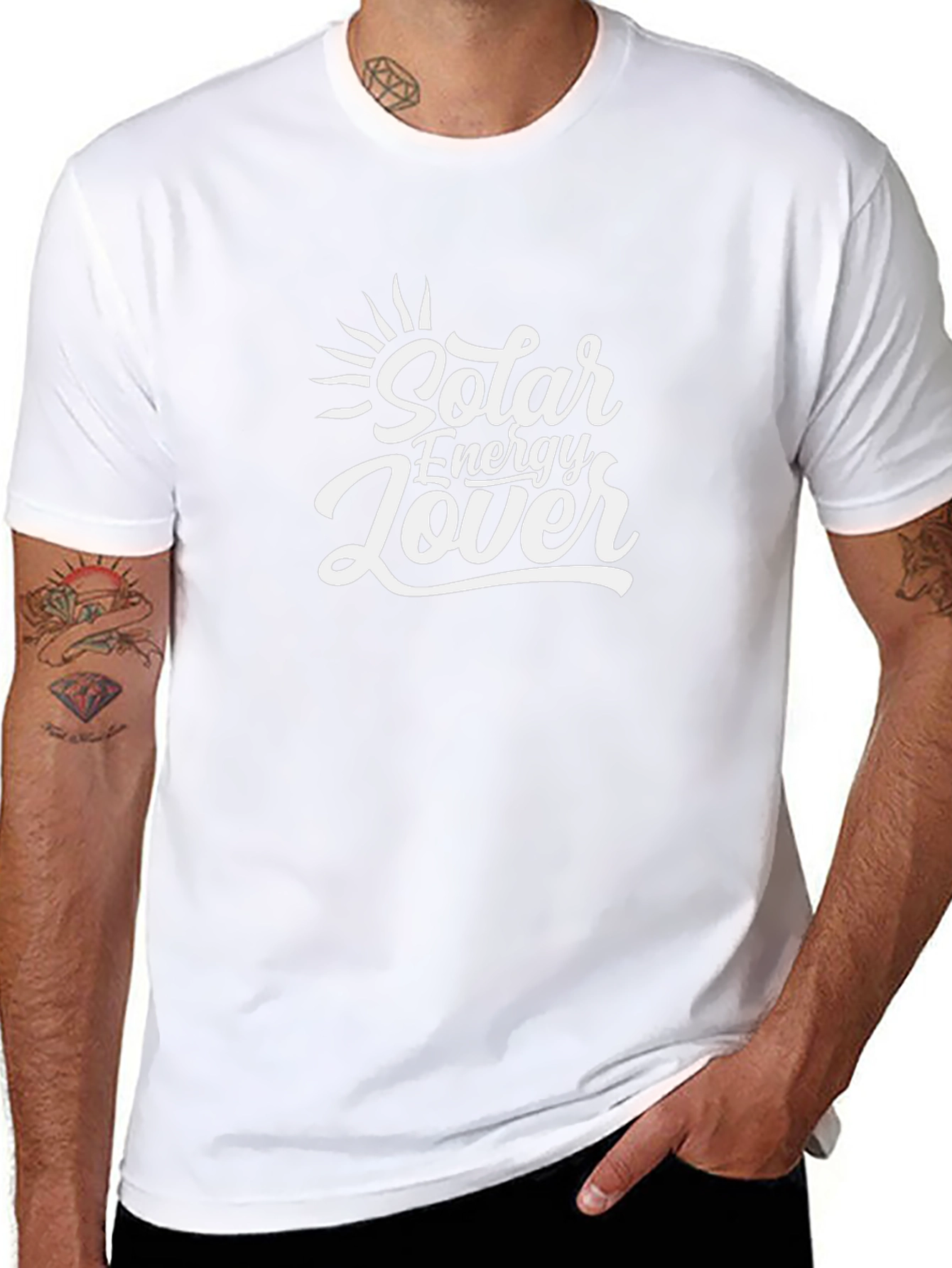 Solar Energy Lover Black Graphic Tee