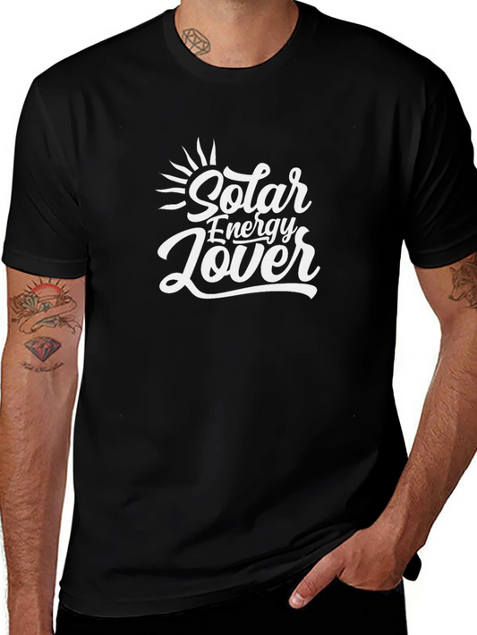Solar Energy Lover Black Graphic Tee