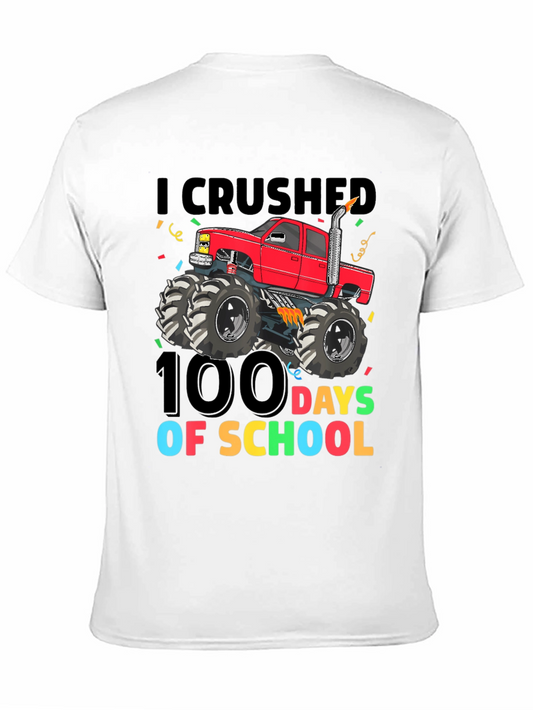 100 Days of School Monster Truck T-Shirt