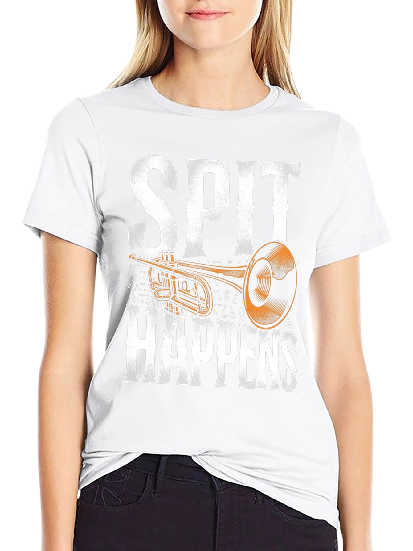 Spit Happens Trumpet Graphic Tee