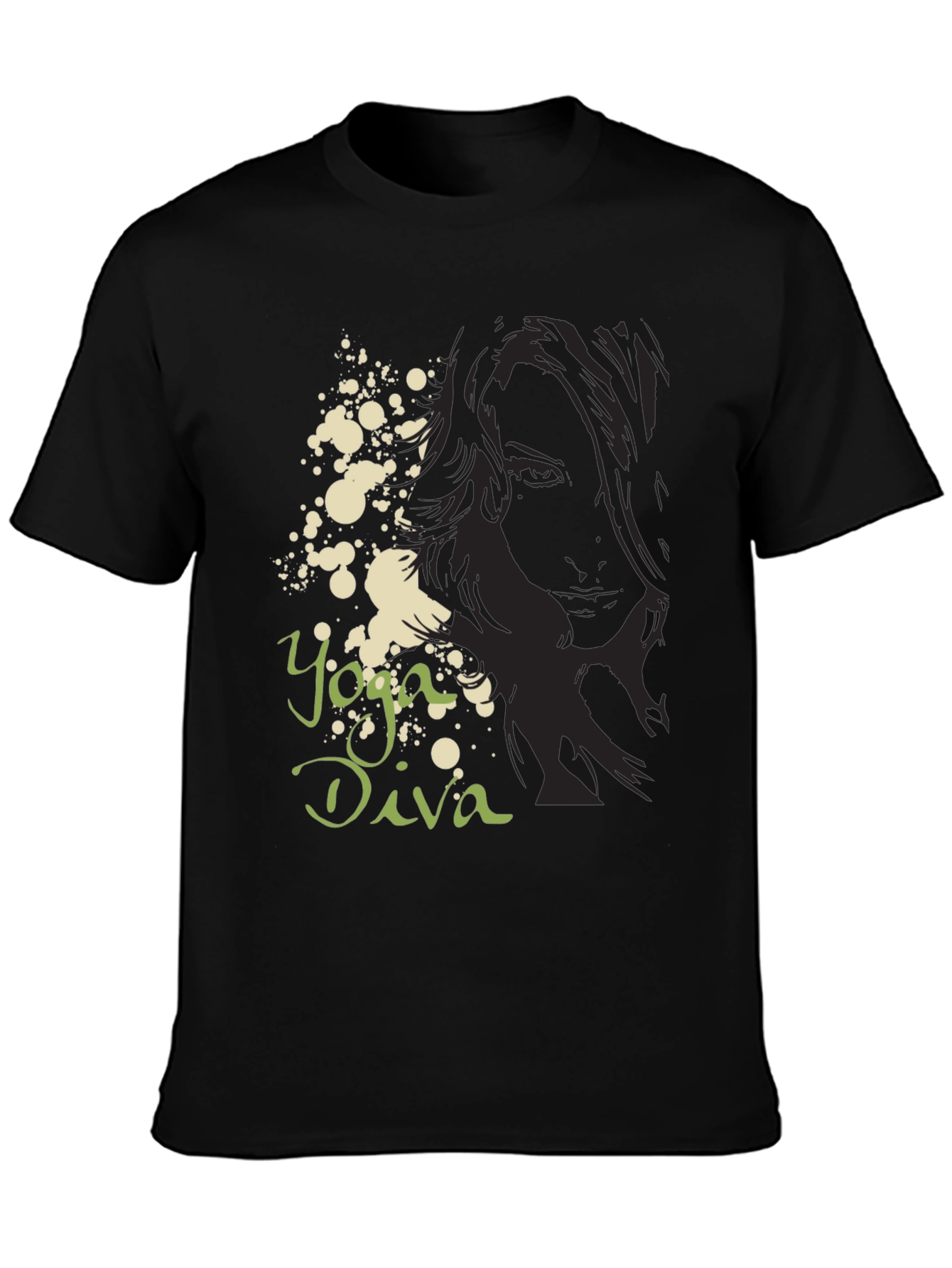 Yoga Diva Graphic Tee - Black Unisex T-Shirt