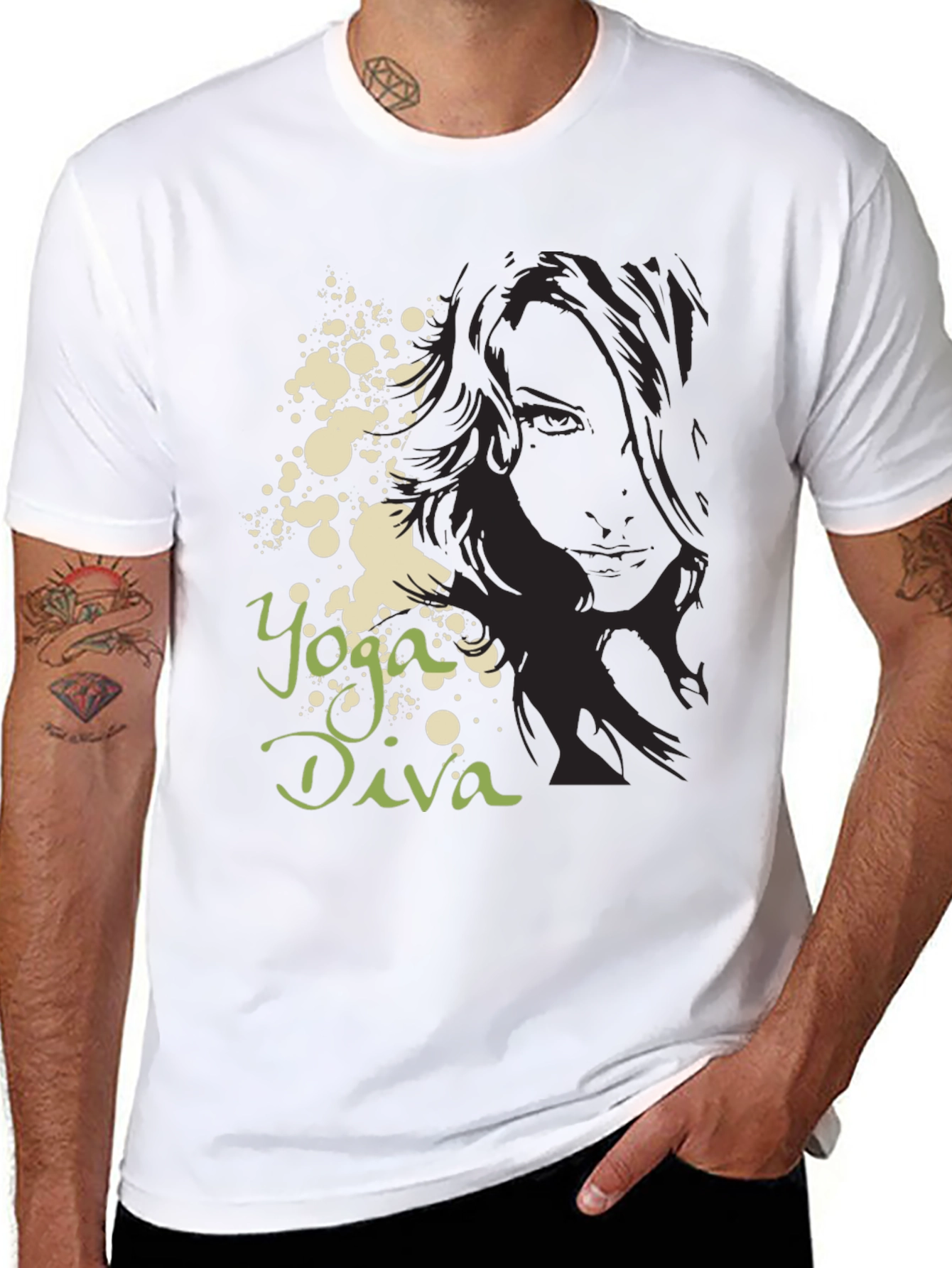 Yoga Diva Graphic Tee - Black Unisex T-Shirt