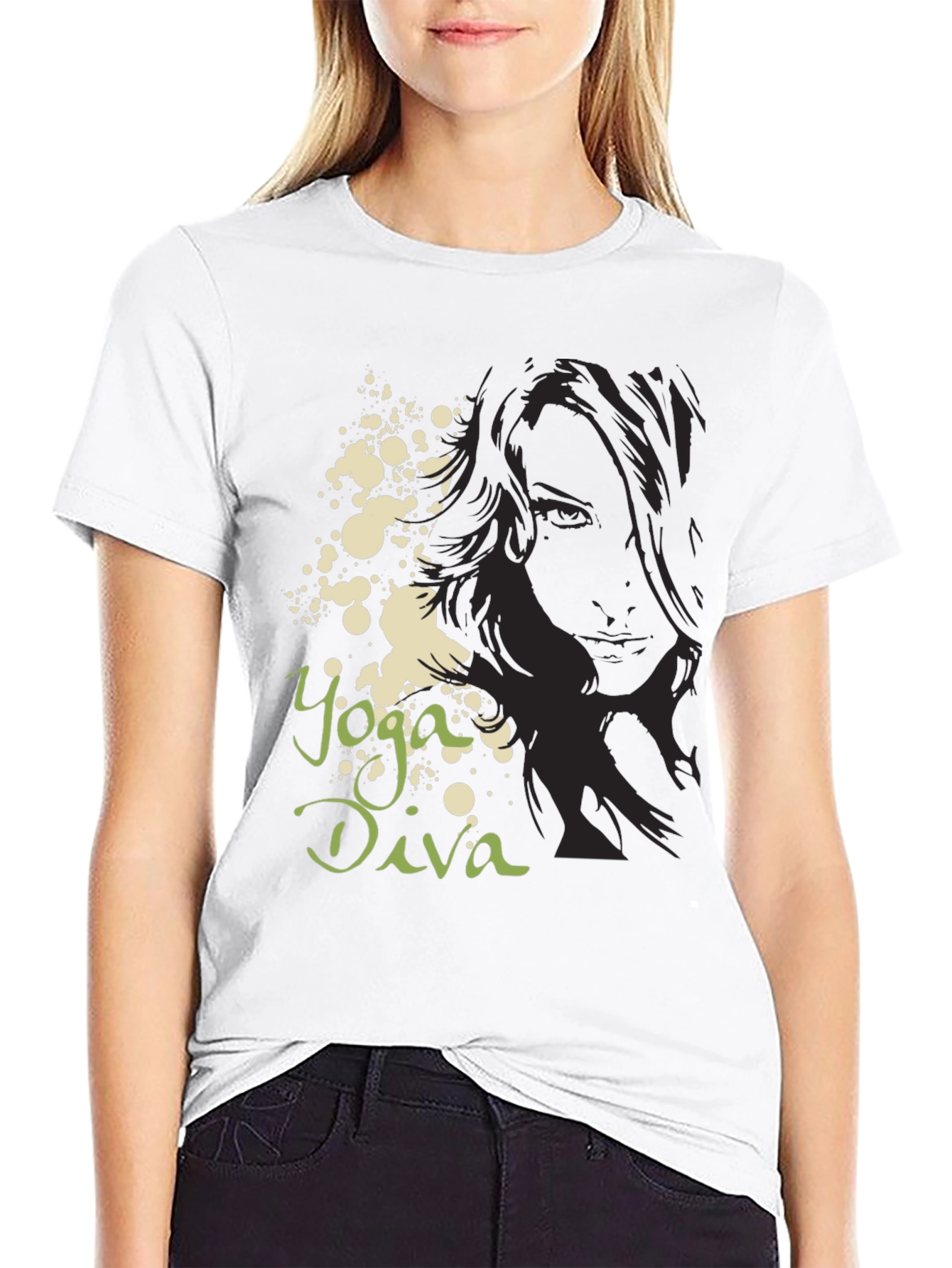 Yoga Diva Graphic Tee - Black Unisex T-Shirt