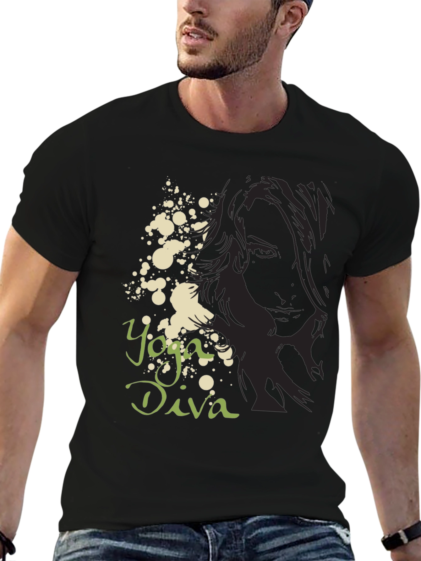 Yoga Diva Graphic Tee - Black Unisex T-Shirt