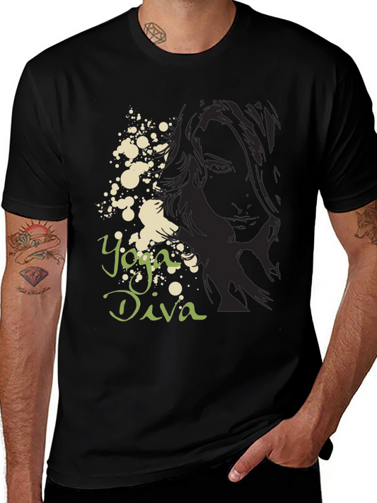Yoga Diva Graphic Tee - Black Unisex T-Shirt