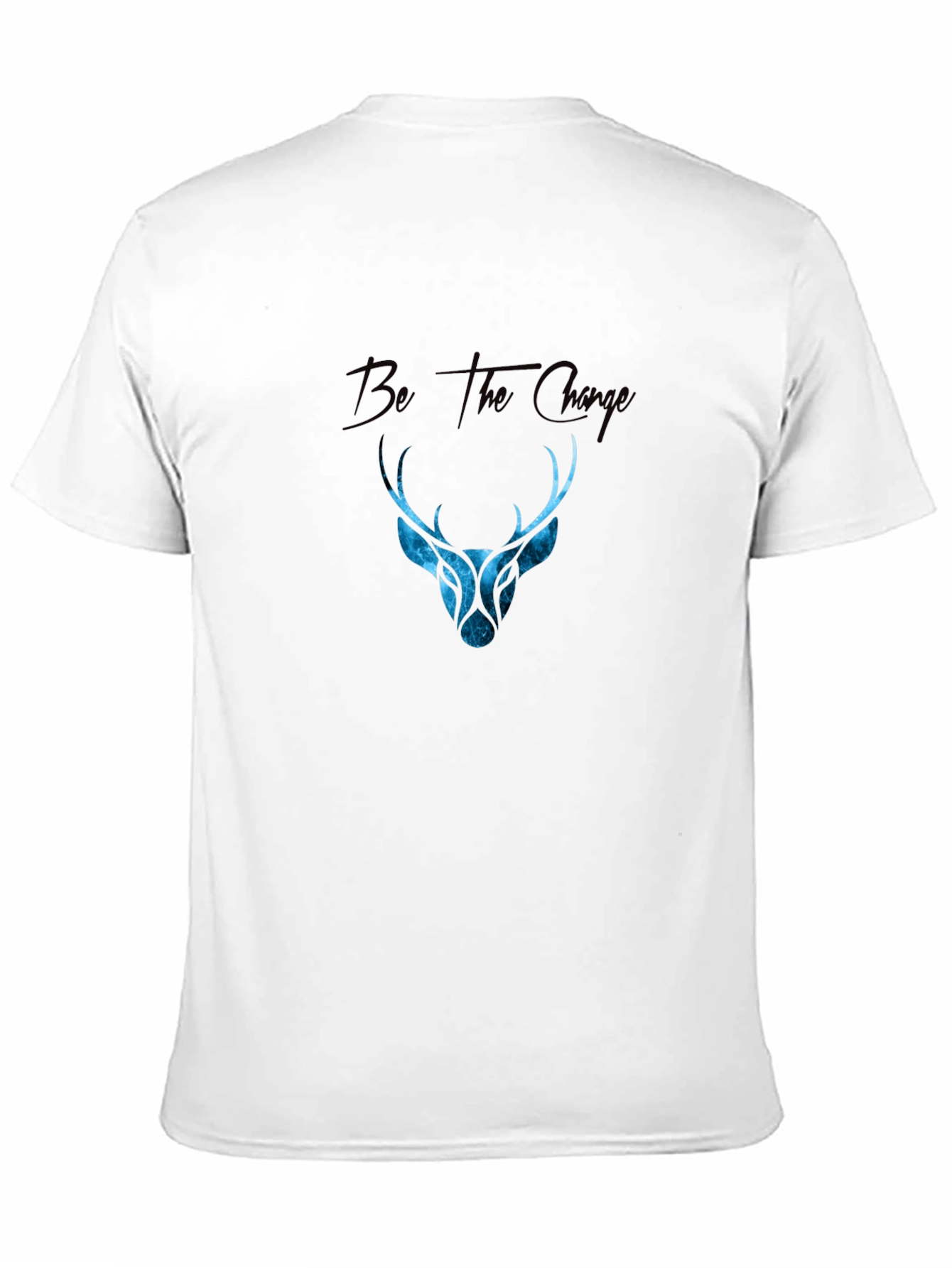 Be The Change Deer Graphic Black T-Shirt