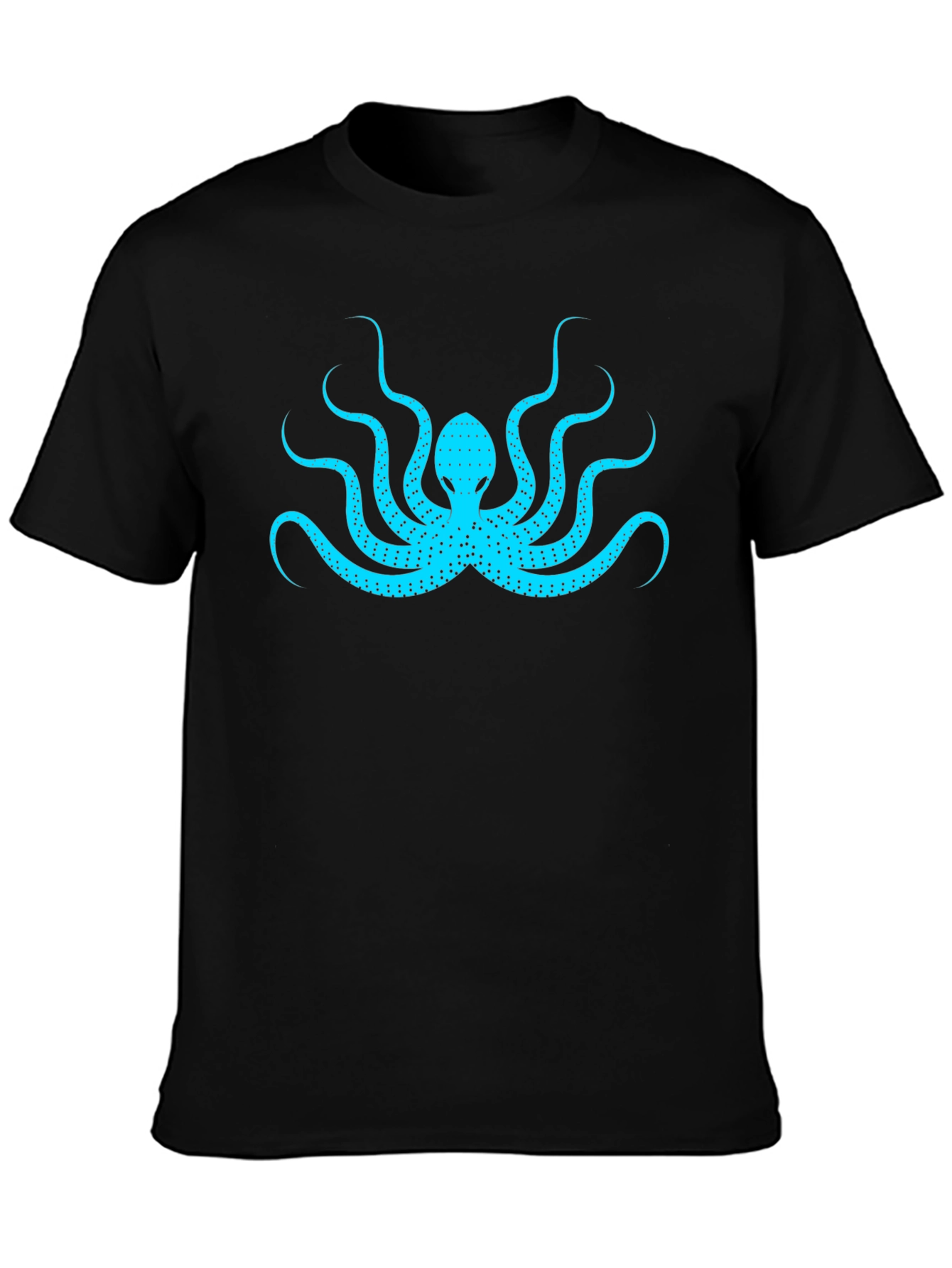 Cool Octopus Graphic Black T-Shirt