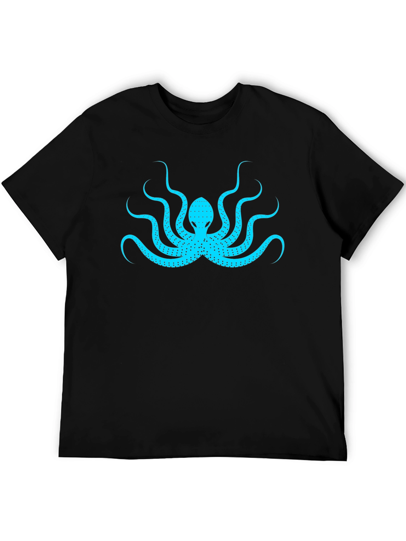 Cool Octopus Graphic Black T-Shirt