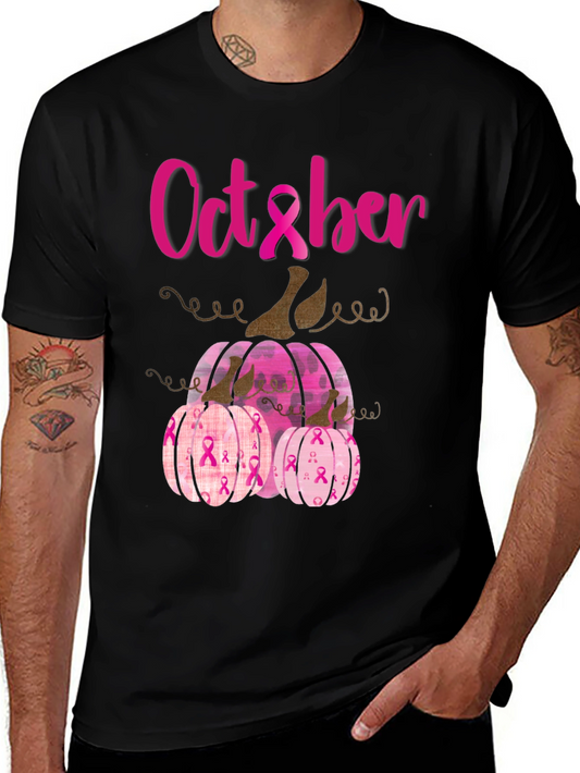 October Breast Cancer Awareness Pumpkins T-Shirt