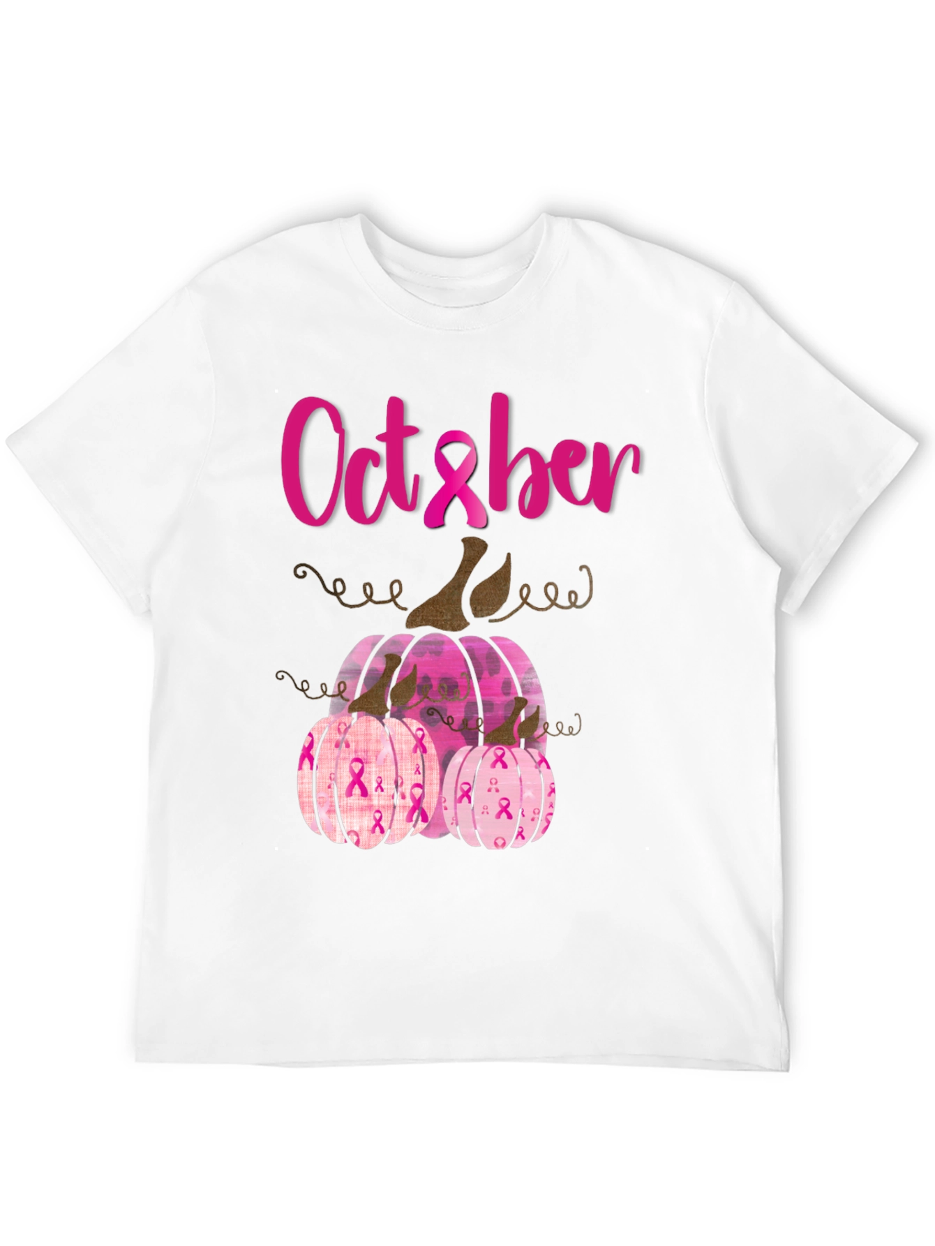 October Breast Cancer Awareness Pumpkins T-Shirt