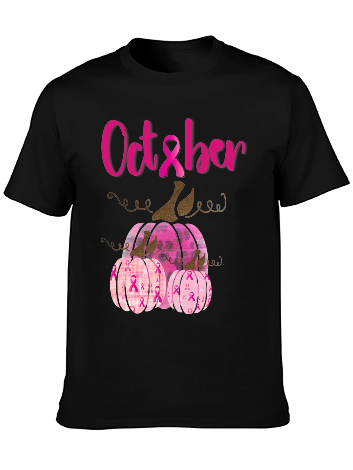 October Breast Cancer Awareness Pumpkins T-Shirt