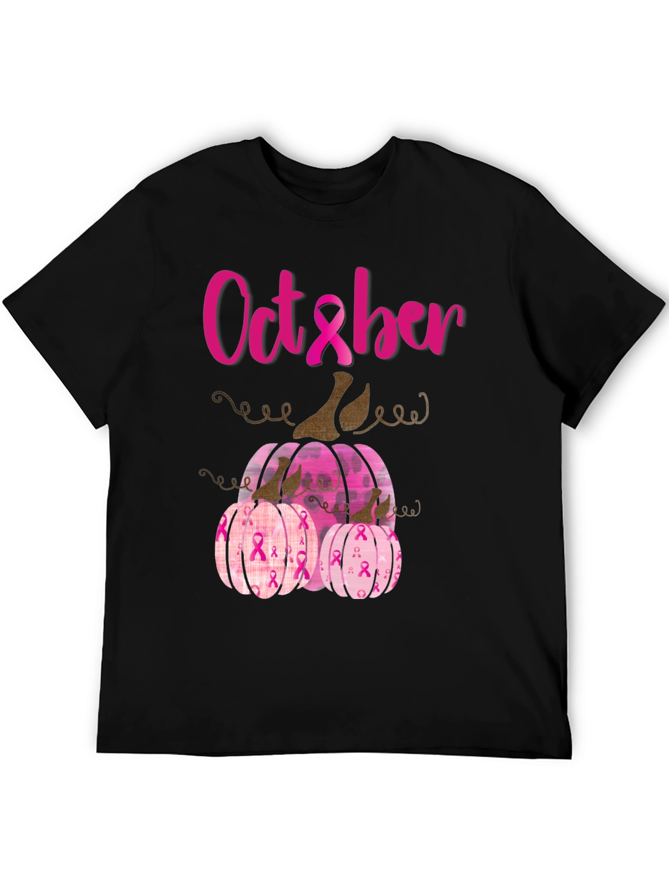 October Breast Cancer Awareness Pumpkins T-Shirt