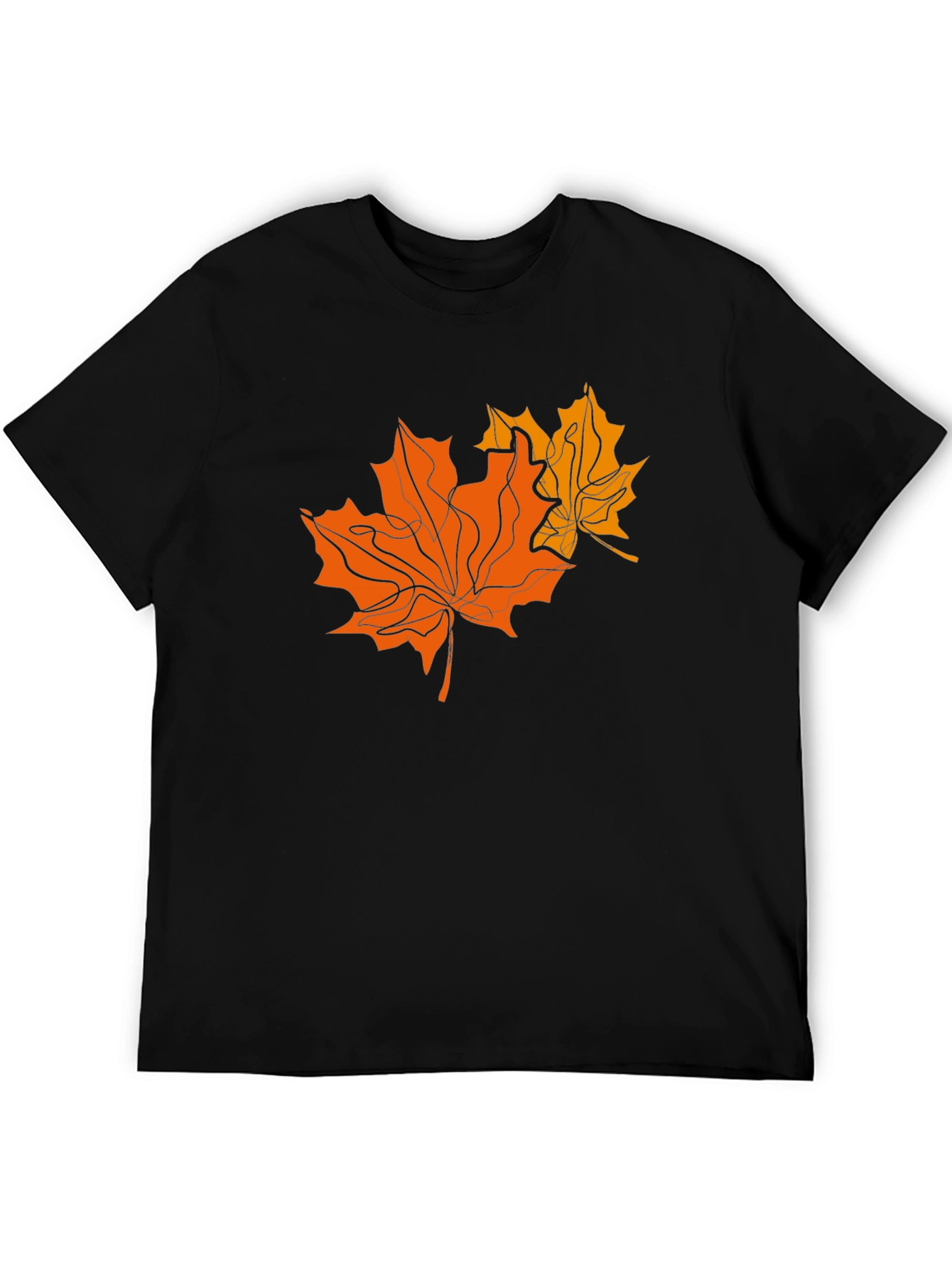 Leaf Graphic T-Shirt - Black