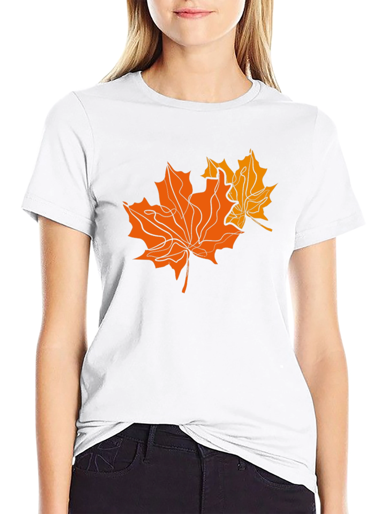 Leaf Graphic T-Shirt - Black