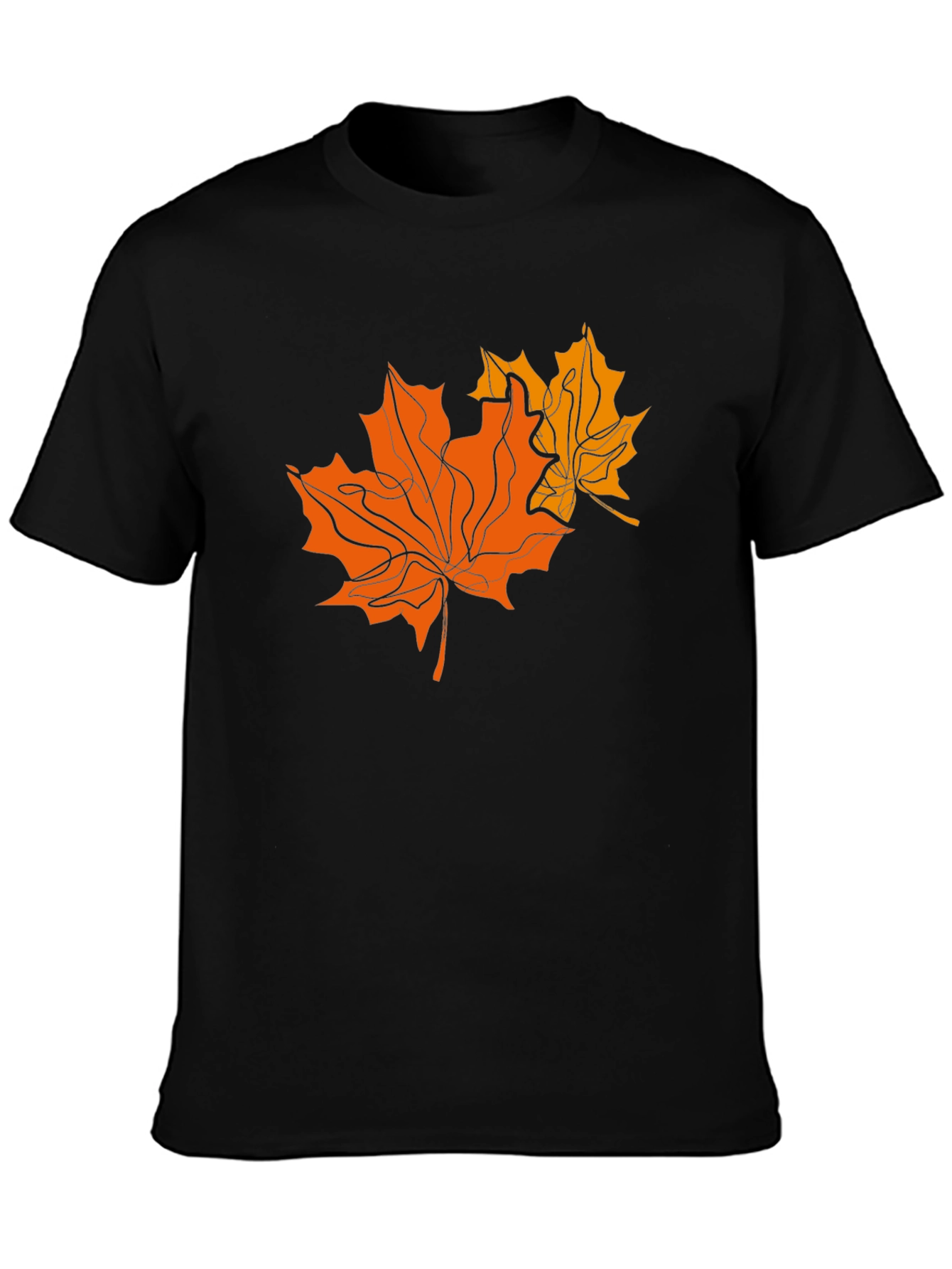 Leaf Graphic T-Shirt - Black